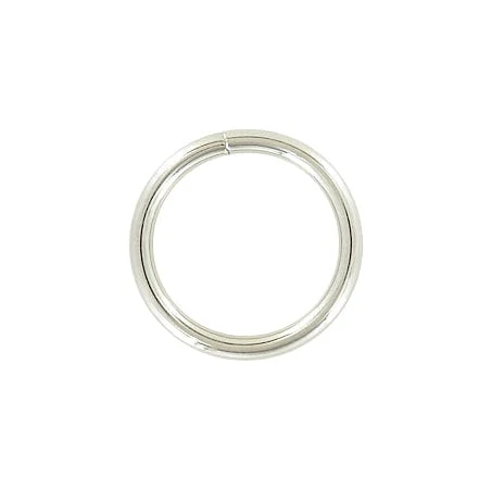1" Shiny Nickel Plated, Split Round Ring, Steel, #A-6-NP
