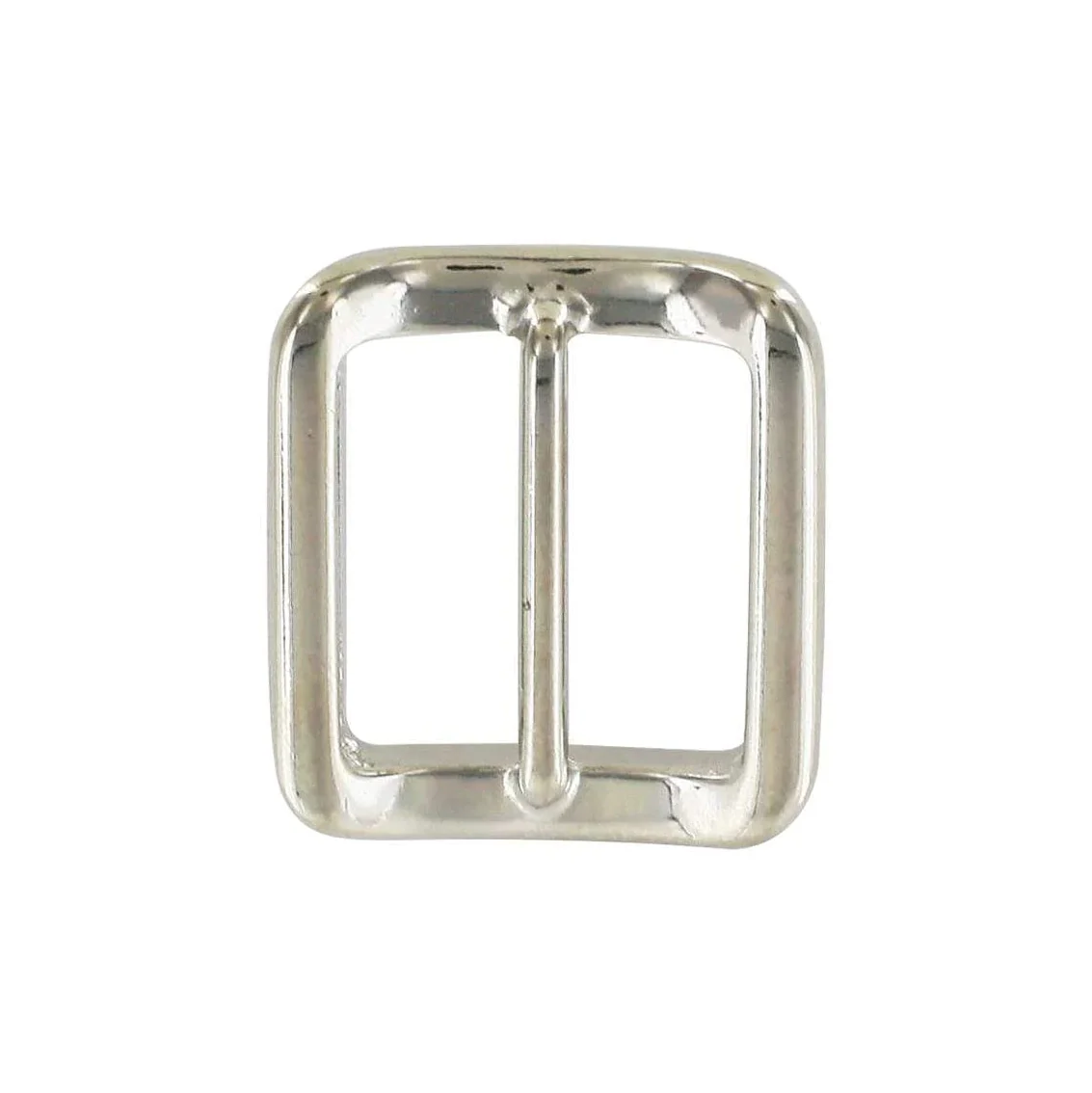 1" Shiny Nickel, Cast Concave Tri Glide Buckle, Zinc Alloy, #P-2833
