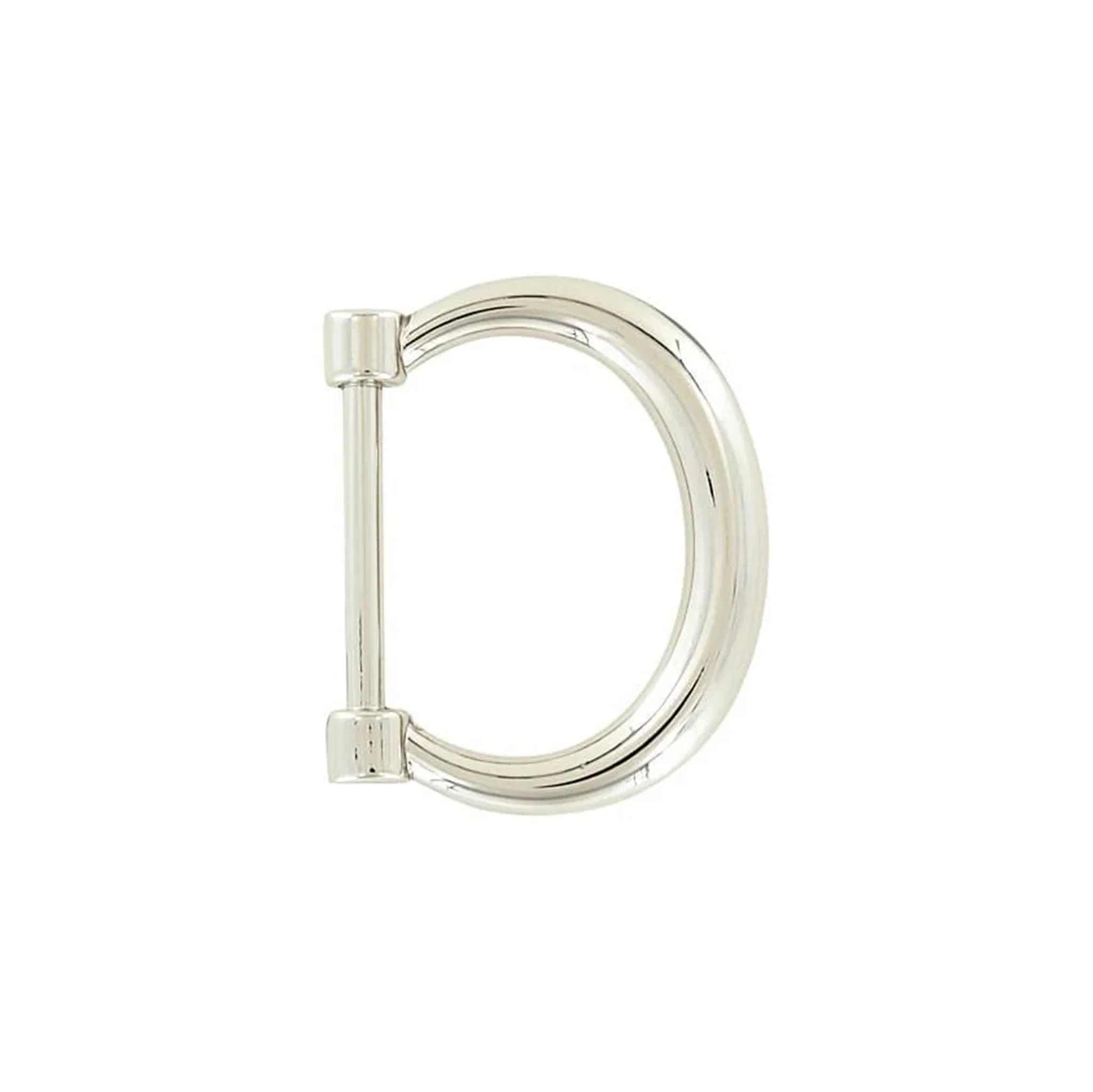 1" Shiny Nickel, Decorative Dee Ring, Zinc Alloy, #P-2634-NIC