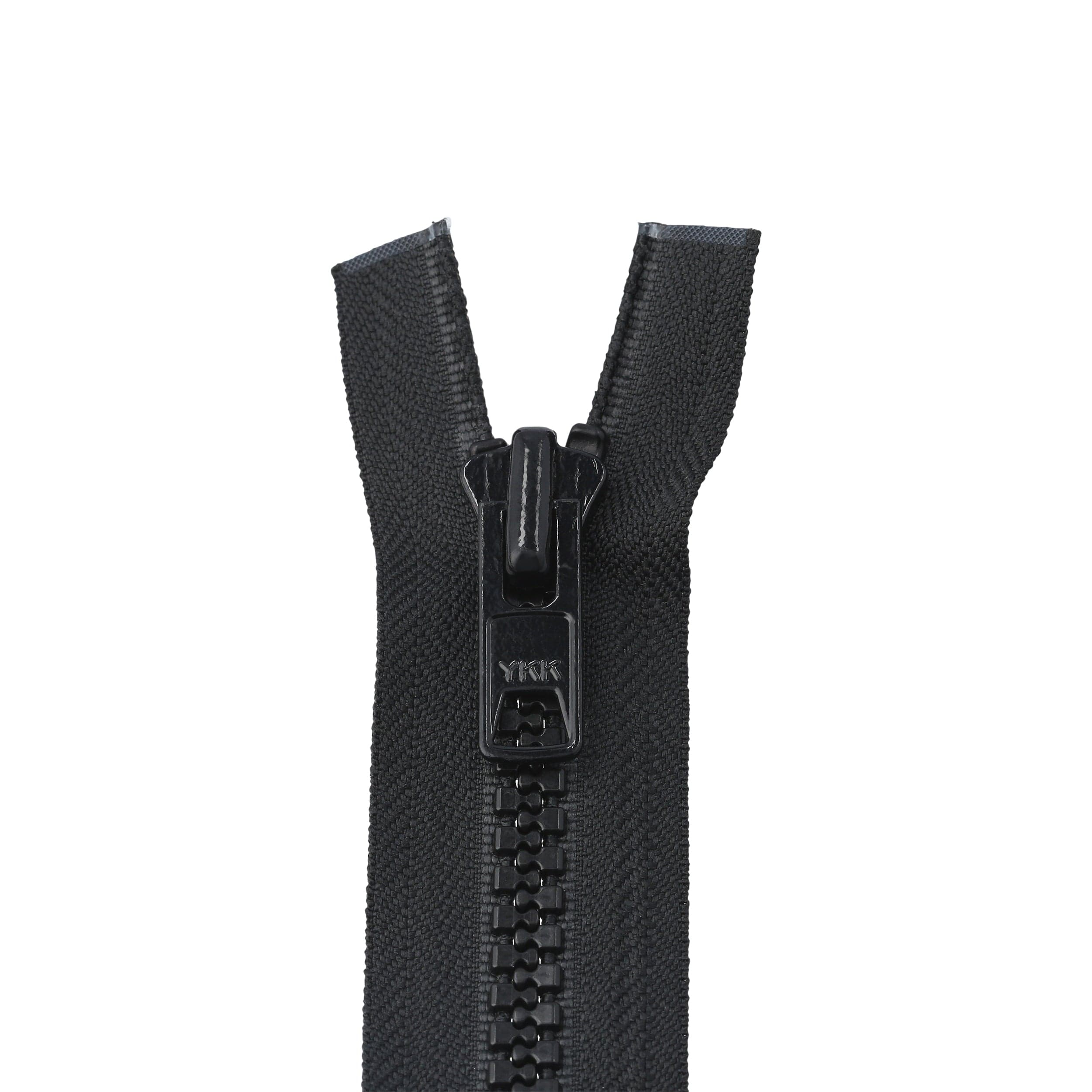 #10 Vislon, Black, 36" YKK Separating Jacket Zipper, Plastic, #10VF-36-BLK