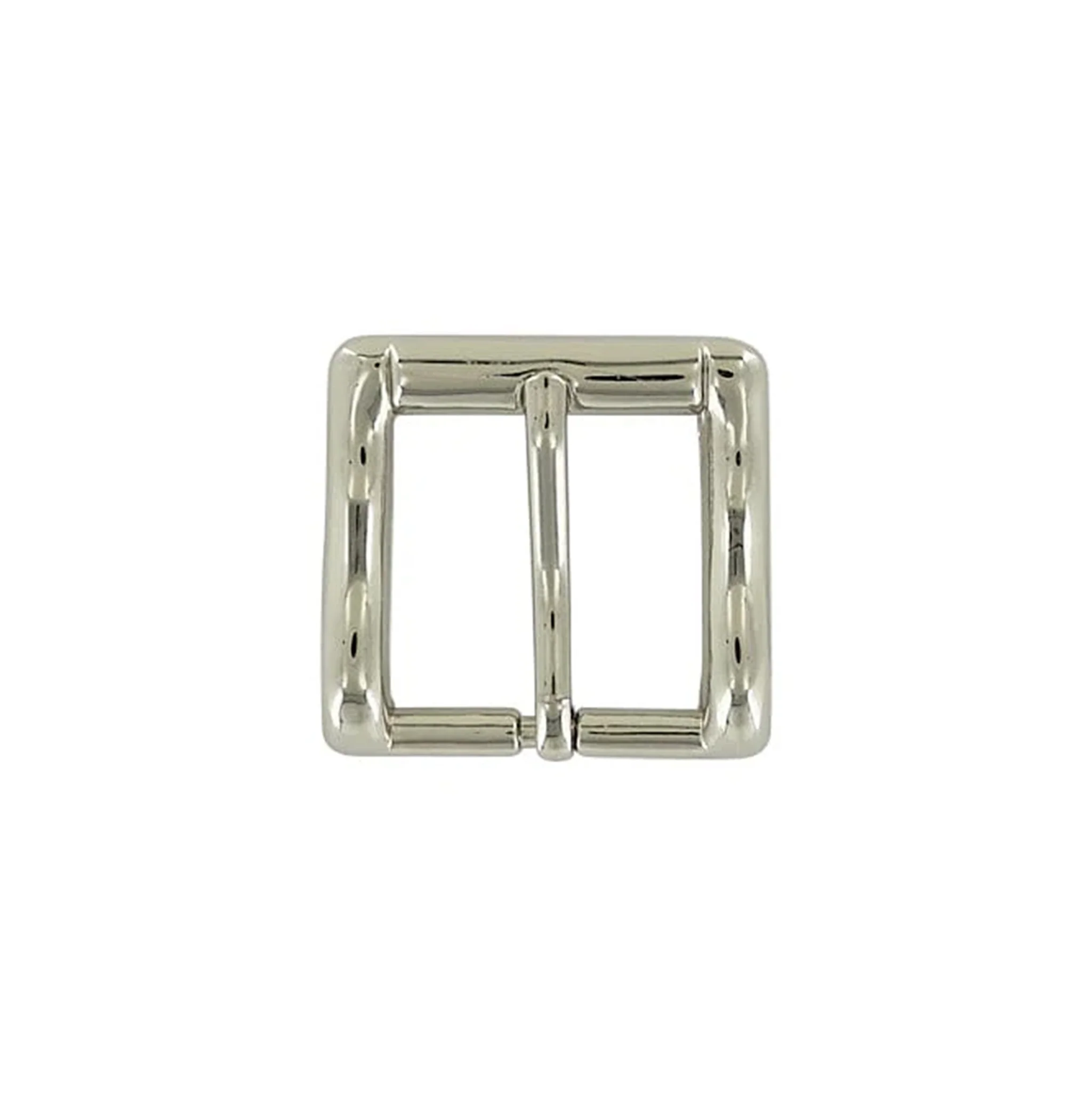 1" Shiny Nickel, Heel Bar Buckle, Zinc Alloy, #C-2091-NIC
