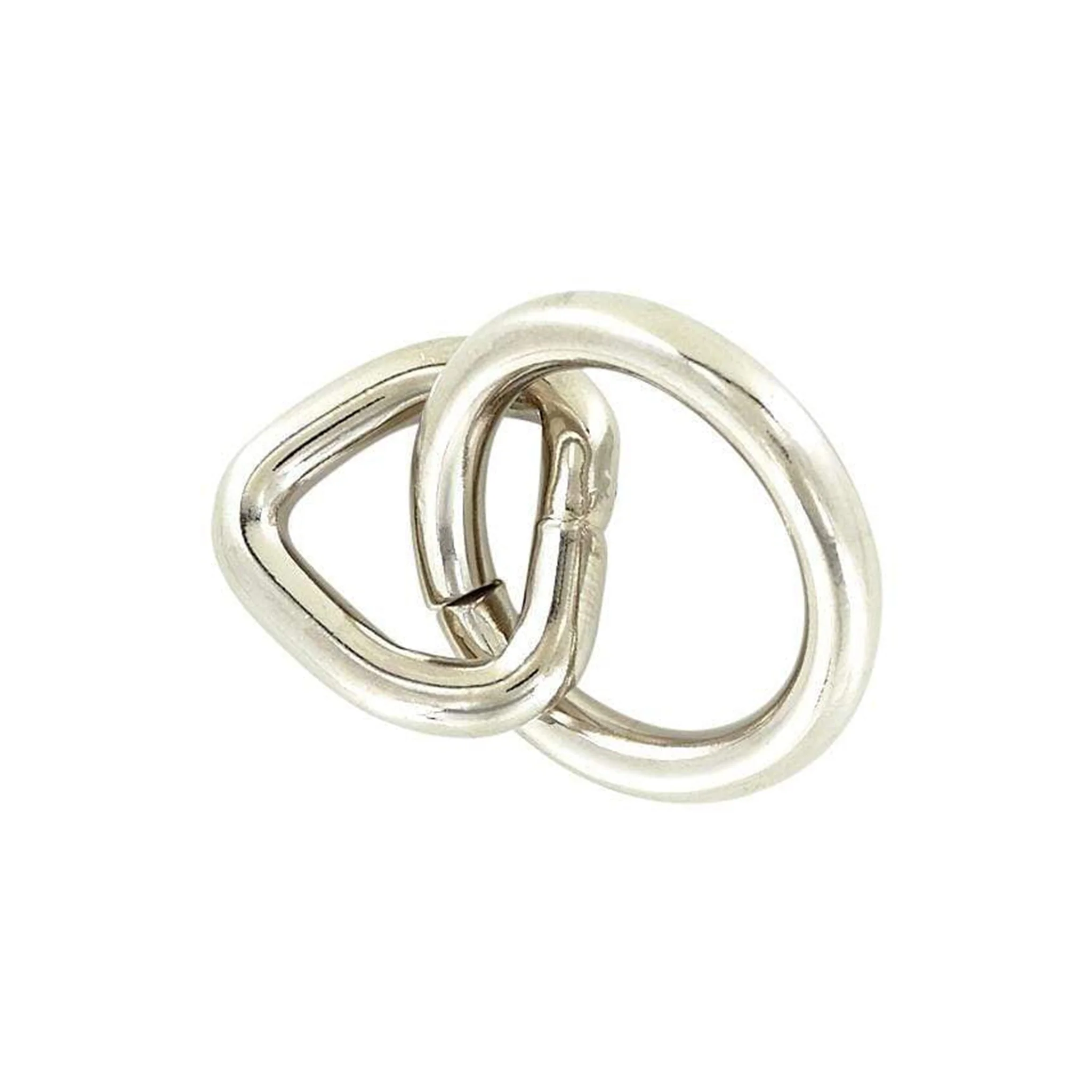 1" Shiny Nickel, Loop & Ring, Steel, #L-3140