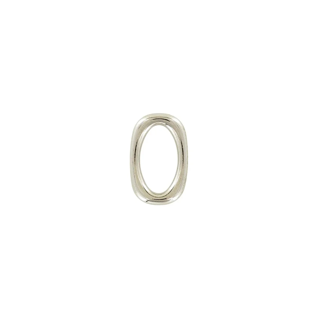 1" Shiny Nickel, Oval Ring, Zinc Alloy, #P-2987-NIC