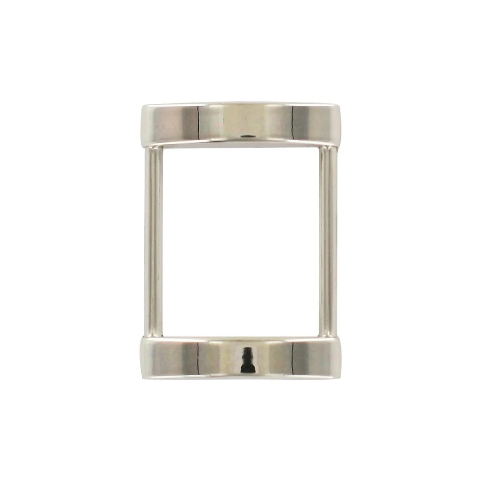 1" Shiny Nickel, Solid Beveled Rectangular Ring, Zinc Alloy, #P-2559-NIC