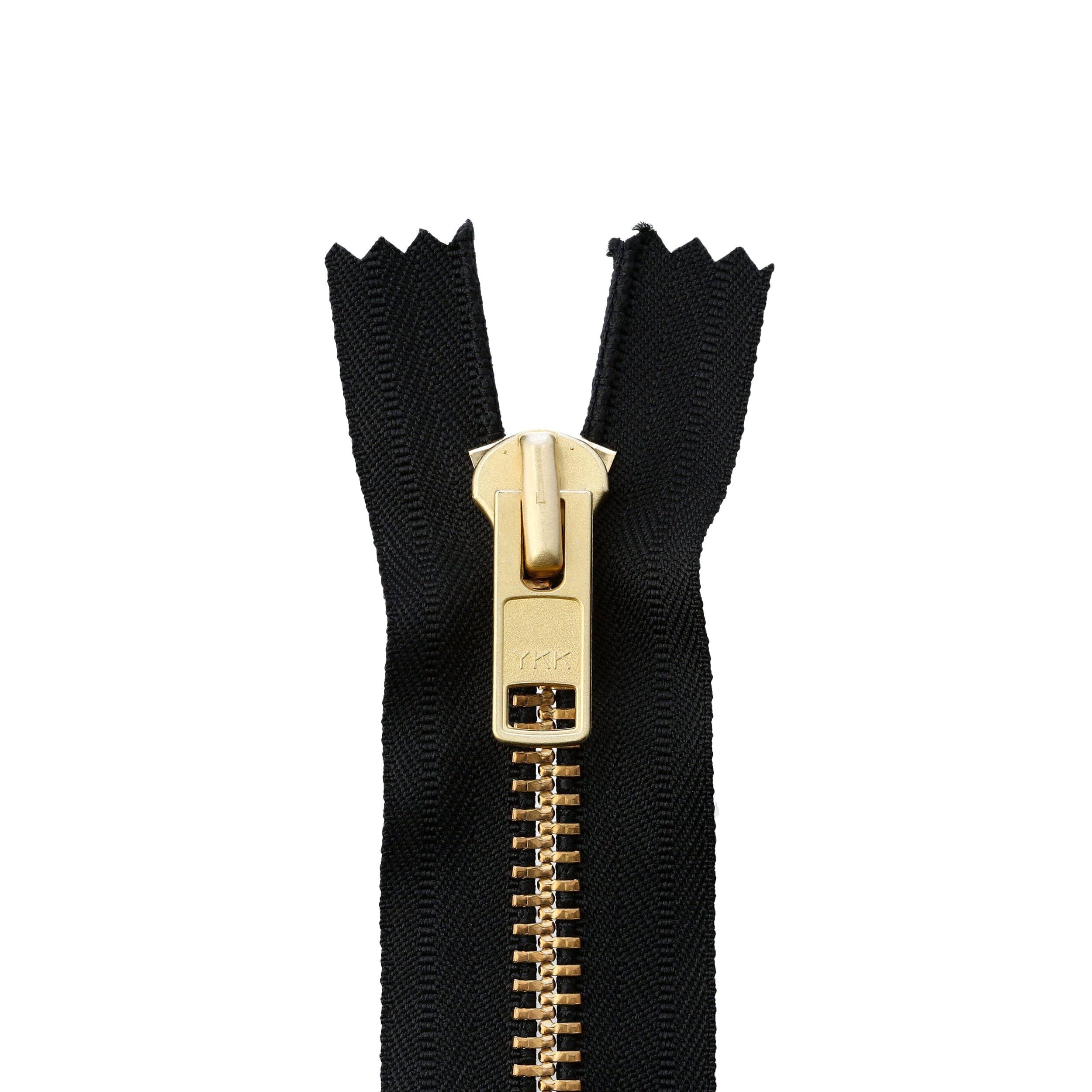 #10, Metal, Black, 12" YKK Closed End Zipper with Brass Teeth, #9CEB-12-BLK