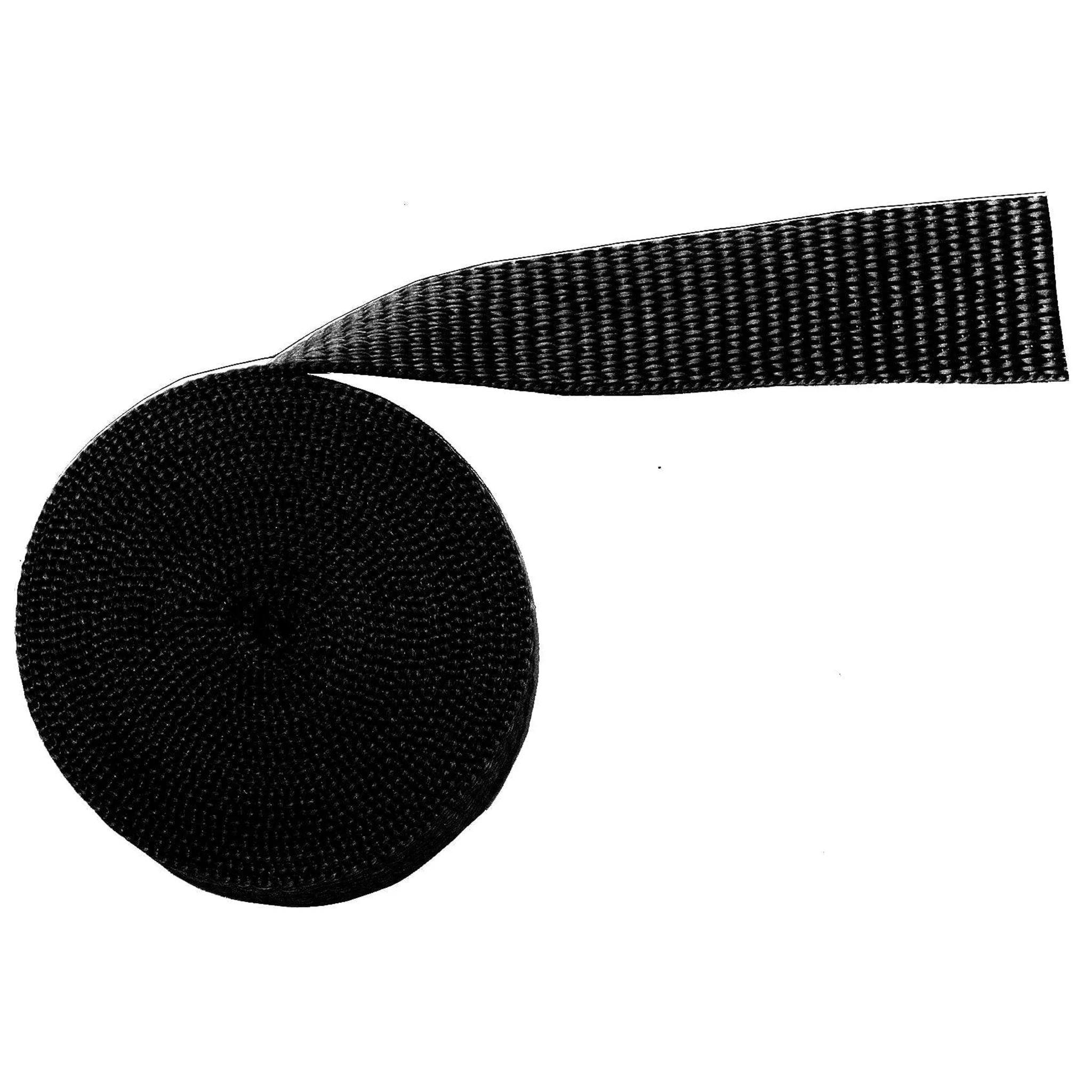 1-1/4" Black, Webbing Heavy Weight,  PolyPropylene, #12-1-1-4-BLK