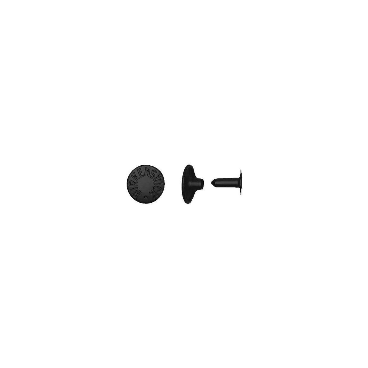 1/2" Black, Birkenstock Rivet with Cap, Zinc Alloy, #C-1499-BLK