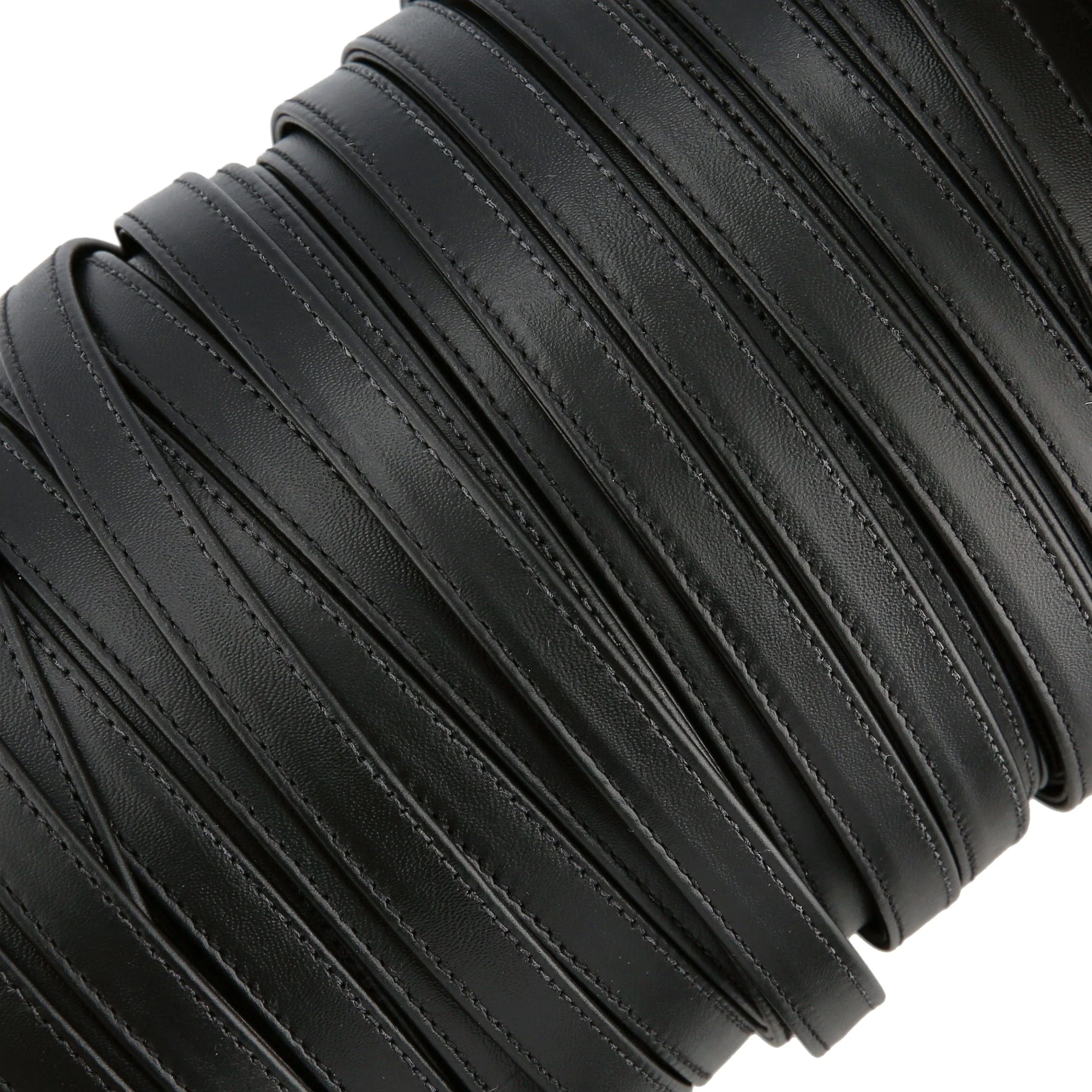 1/2" Black, Leather Strapping, Leather, #CALF-1-2-BLK