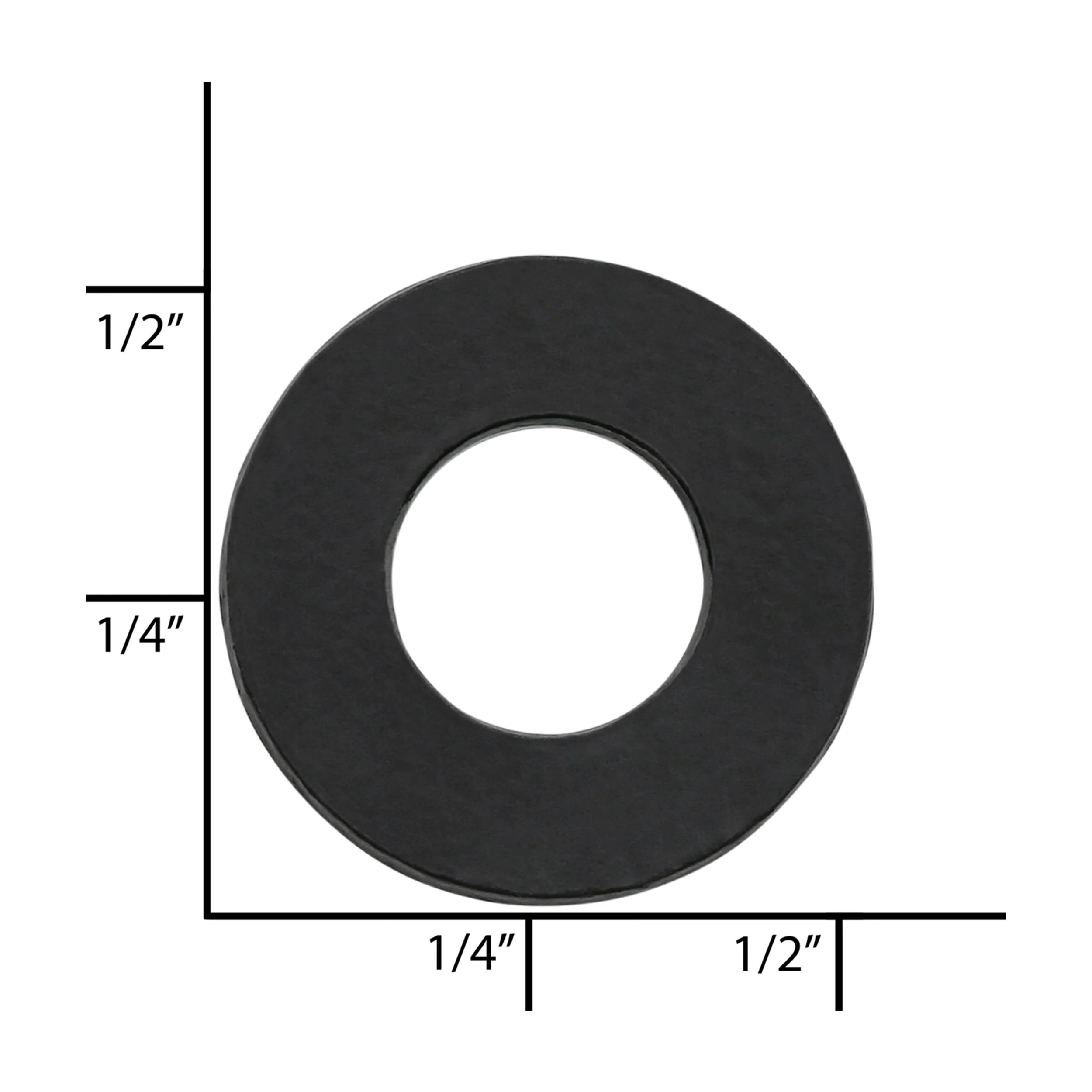 1/2" Black, Washer, Steel - 12 pk, #L-3571-BLK