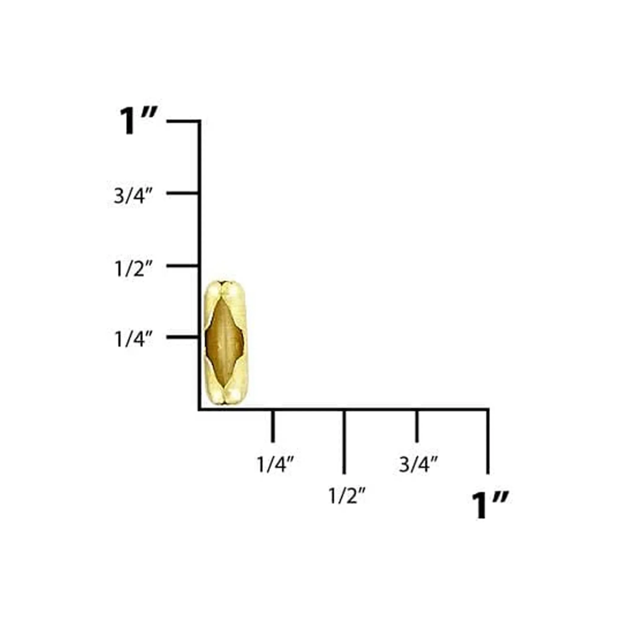 1/2" Brass, Beaded End Connectors, Steel, #BEAD-ENDS-BP