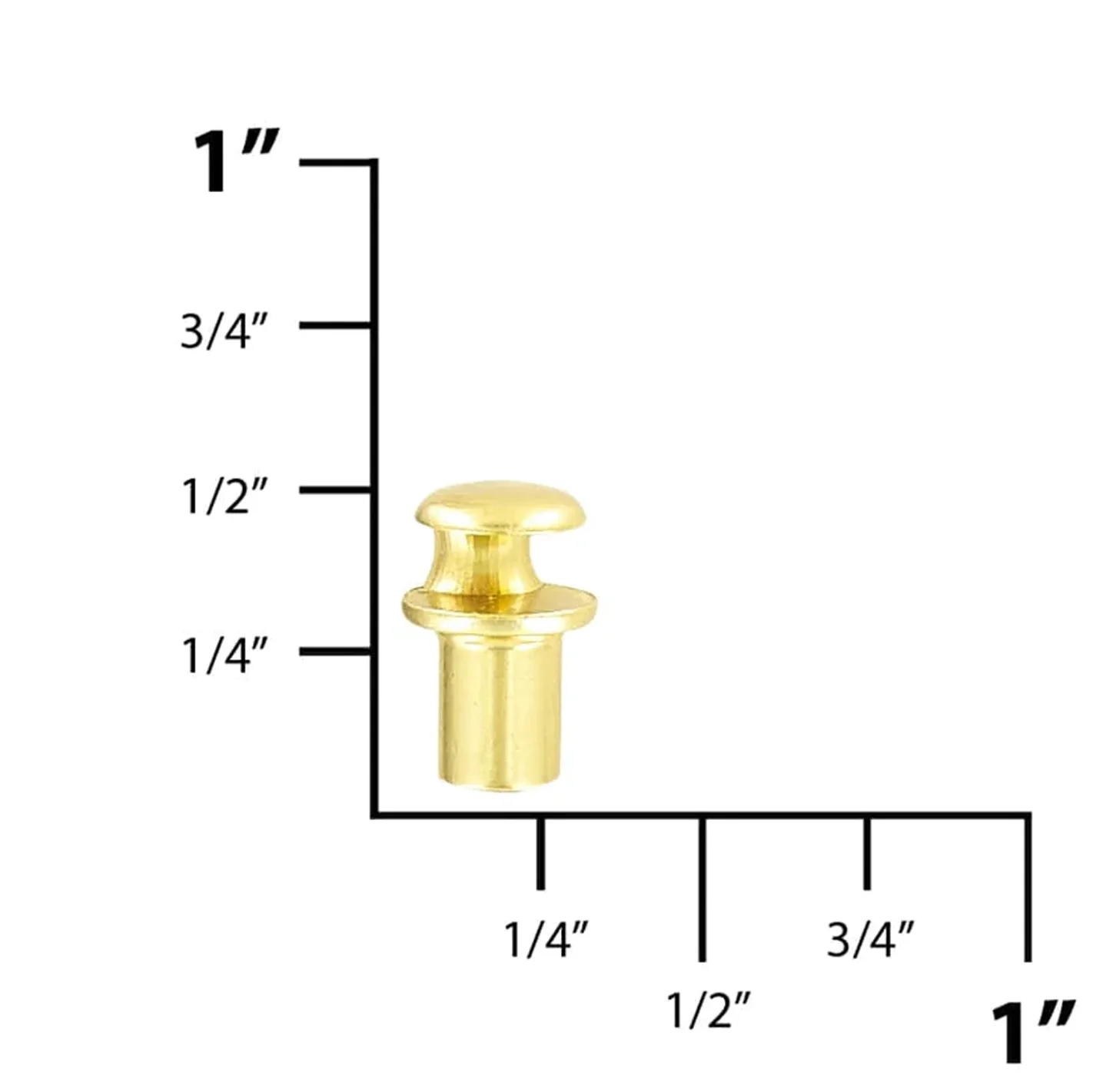 1/2" Brass, Boot Lace Eyelet Hook, Solid Brass, #C-1567-SB