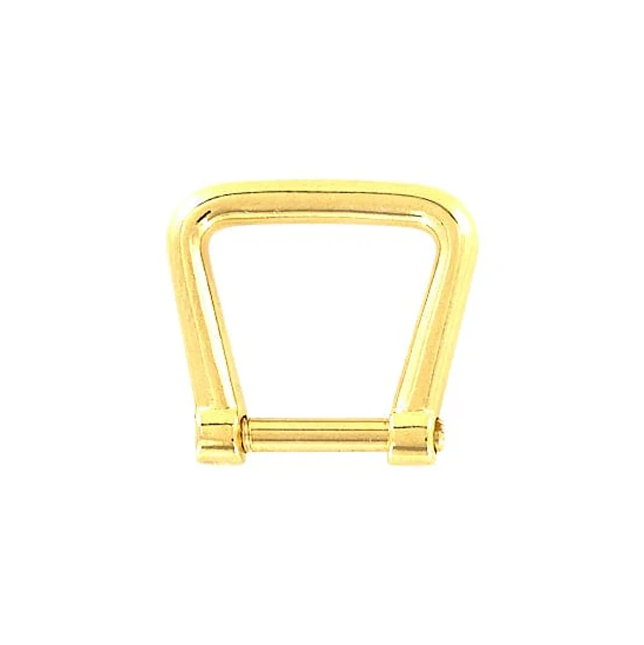 1/2" Gold, Horseshoe Ring with Screw-In Pin, Zinc Alloy, #P-2387