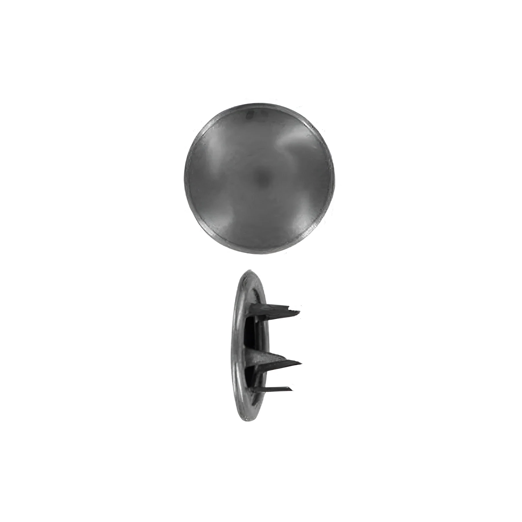 1/2" Gunmetal, Capped Prong Ring, Solid Brass, #1612-BNIC