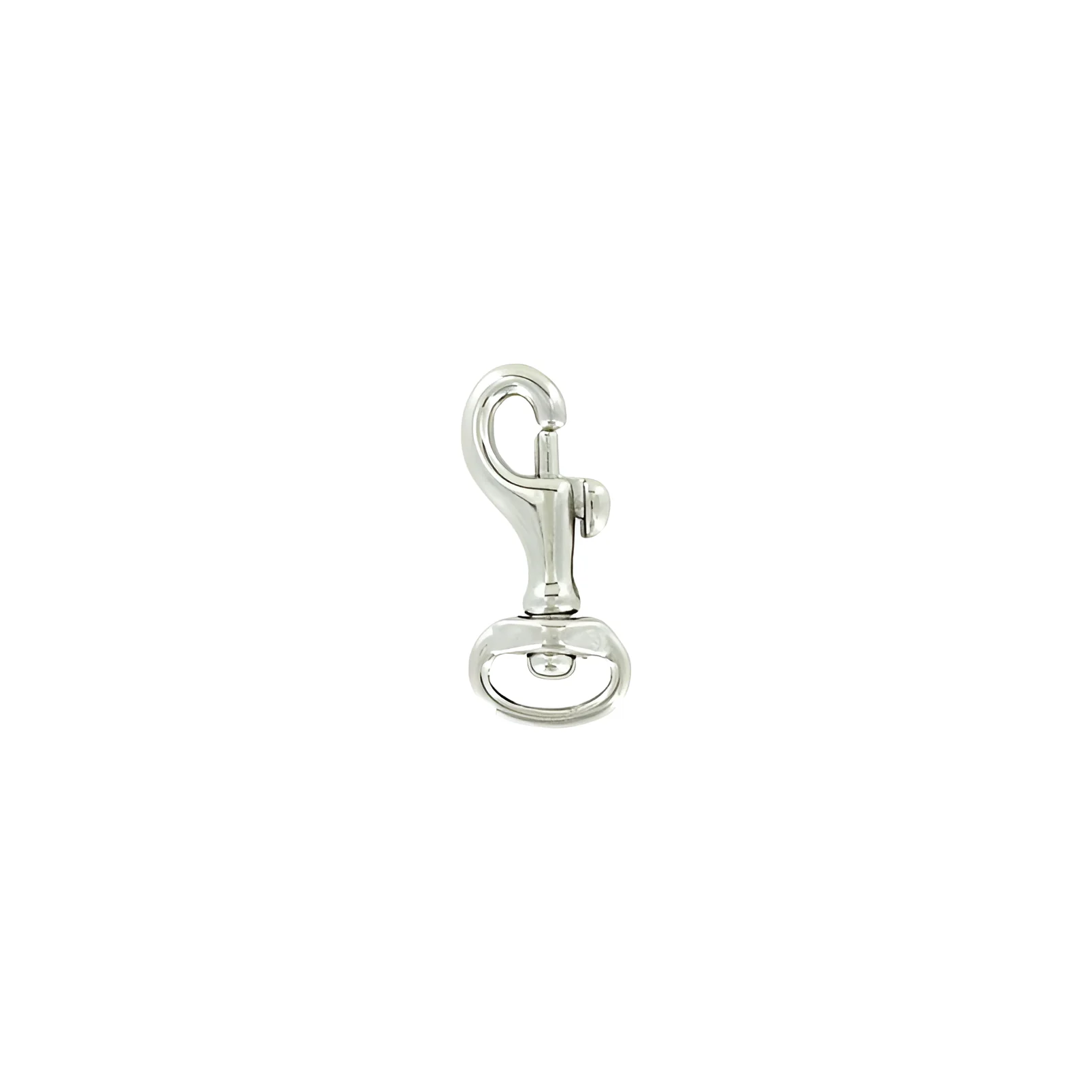 1/2" Nickel,  Bolt Swivel Snap Hook, Solid Brass, #P-1923-SBN