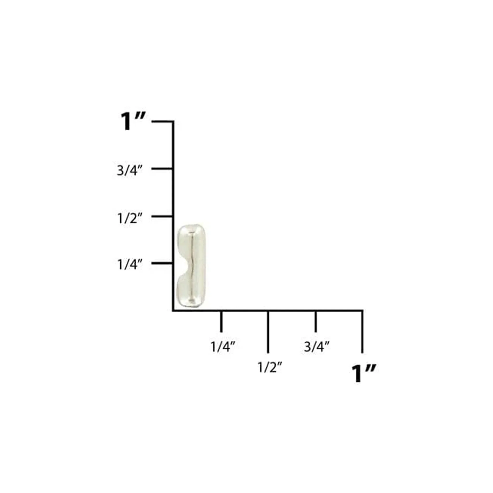 1/2" Nickel, Beaded End Connectors, Steel, #BEAD-ENDS-NP