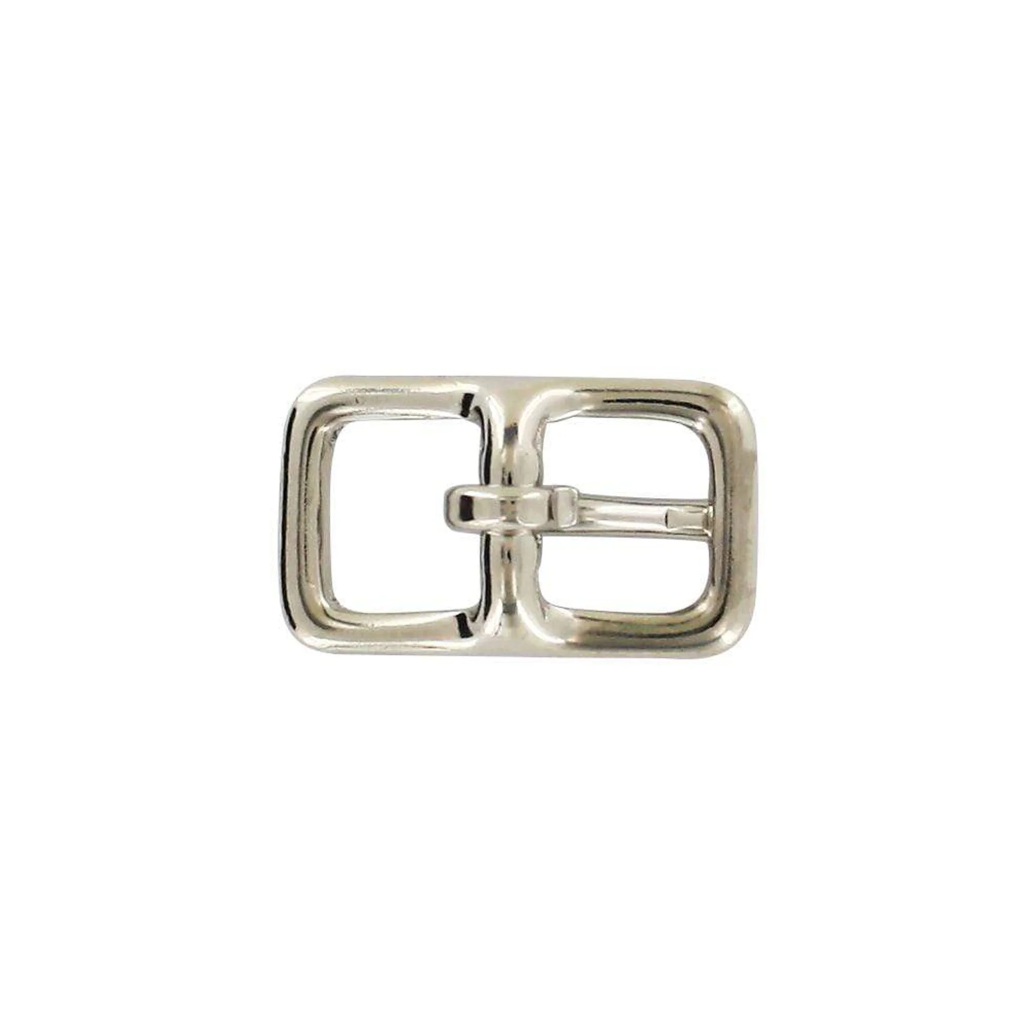 1/2" Nickel, Center Bar Buckle, Solid Brass, #C-1401-SBN