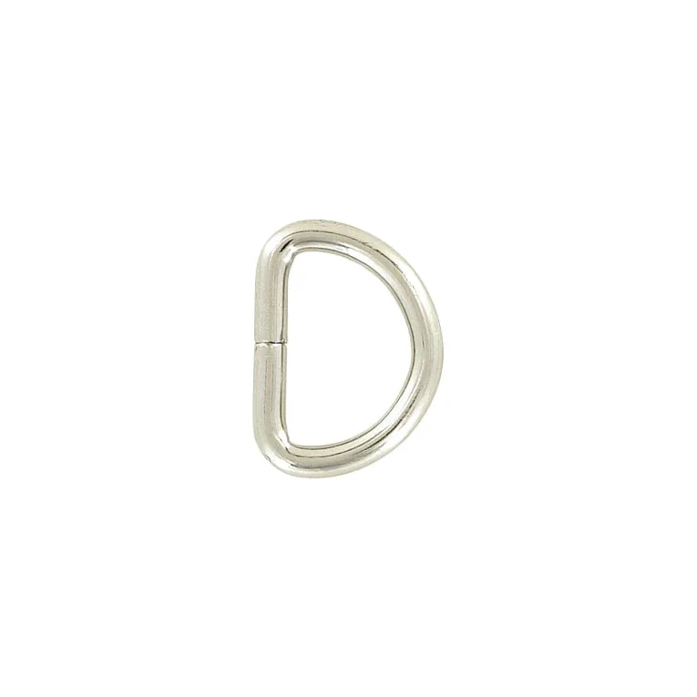1/2" Nickel, Split D Ring Heavy, Steel, #D-102-NP