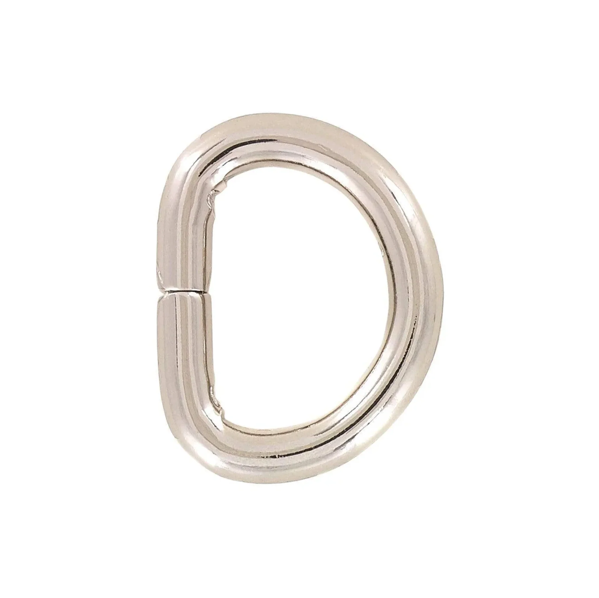 1/2" Nickel, Split D Ring, Steel, #P-2926-NIC