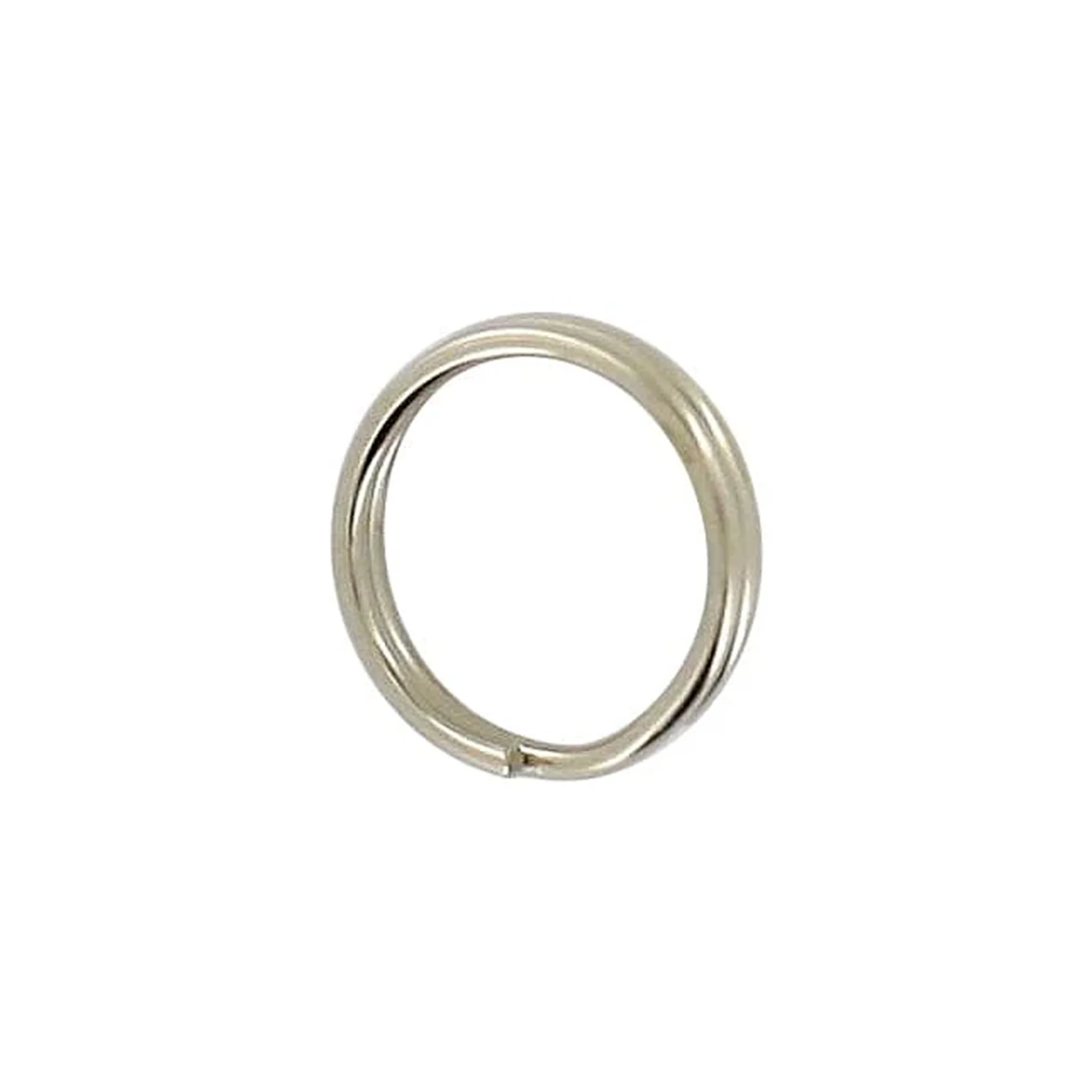 1/2" Nickel, Split Key Ring, Steel, #L-199-1-2