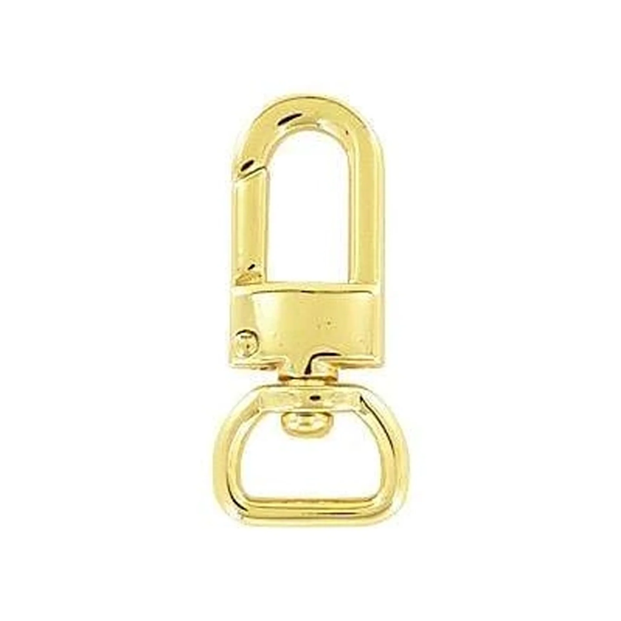 1/2" Shiny Gold, Lever Swivel Snap Hook, Zinc Alloy-PK5, #P-2765-GOLD