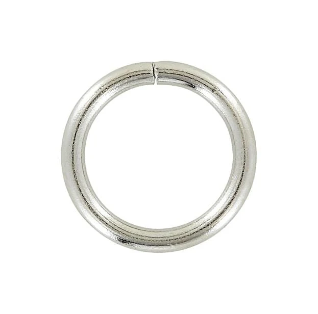 1/2" Shiny Nickel,  Split Round Ring, Steel, #A-3-NP
