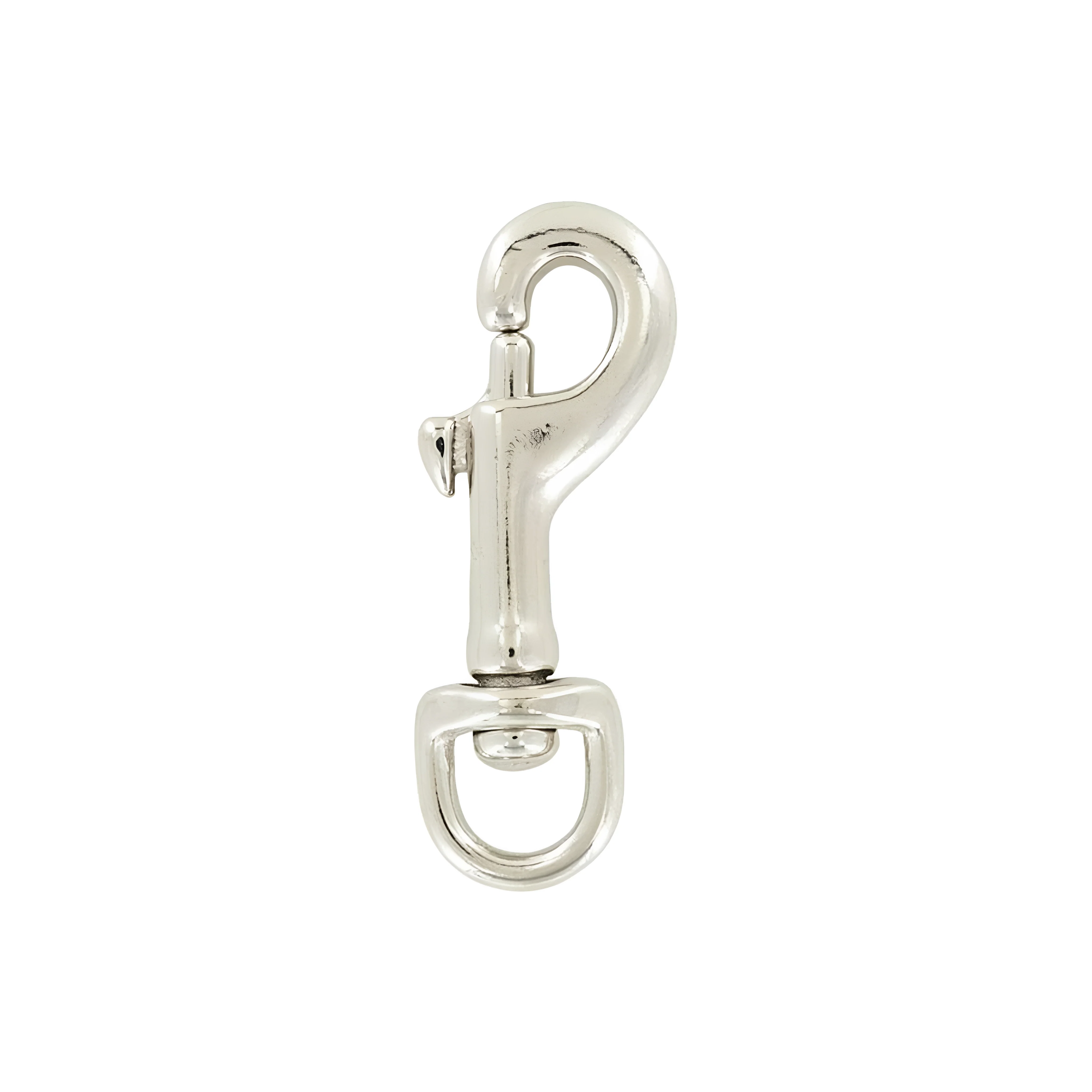 1/2" Shiny Nickel, Bolt Swivel Snap Hook, Malleable Iron, #C-1041-1-2