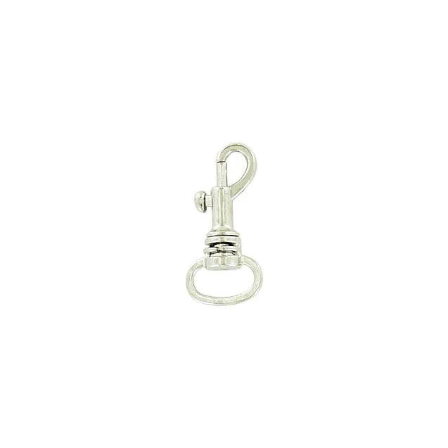 1/2" Shiny Nickel, Bolt Swivel Snap Hook, Zinc Alloy-PK4, #P-1723-NP