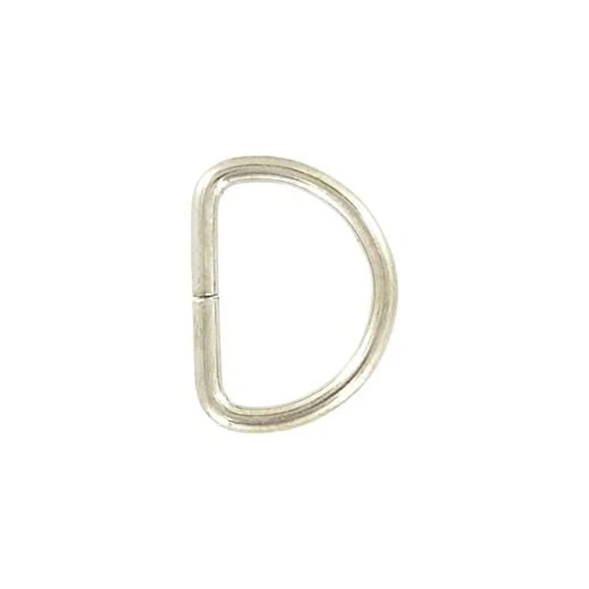 1/2" Shiny Nickel, Split D Ring Light, Steel, #D-101-NP