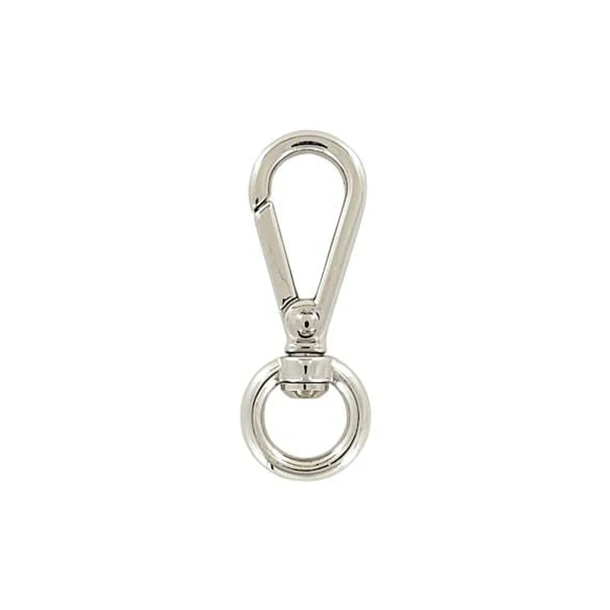 1/2" Shiny Nickel, Swivel Snap Hook, Zinc Alloy-5pk, #P-2582-NIC
