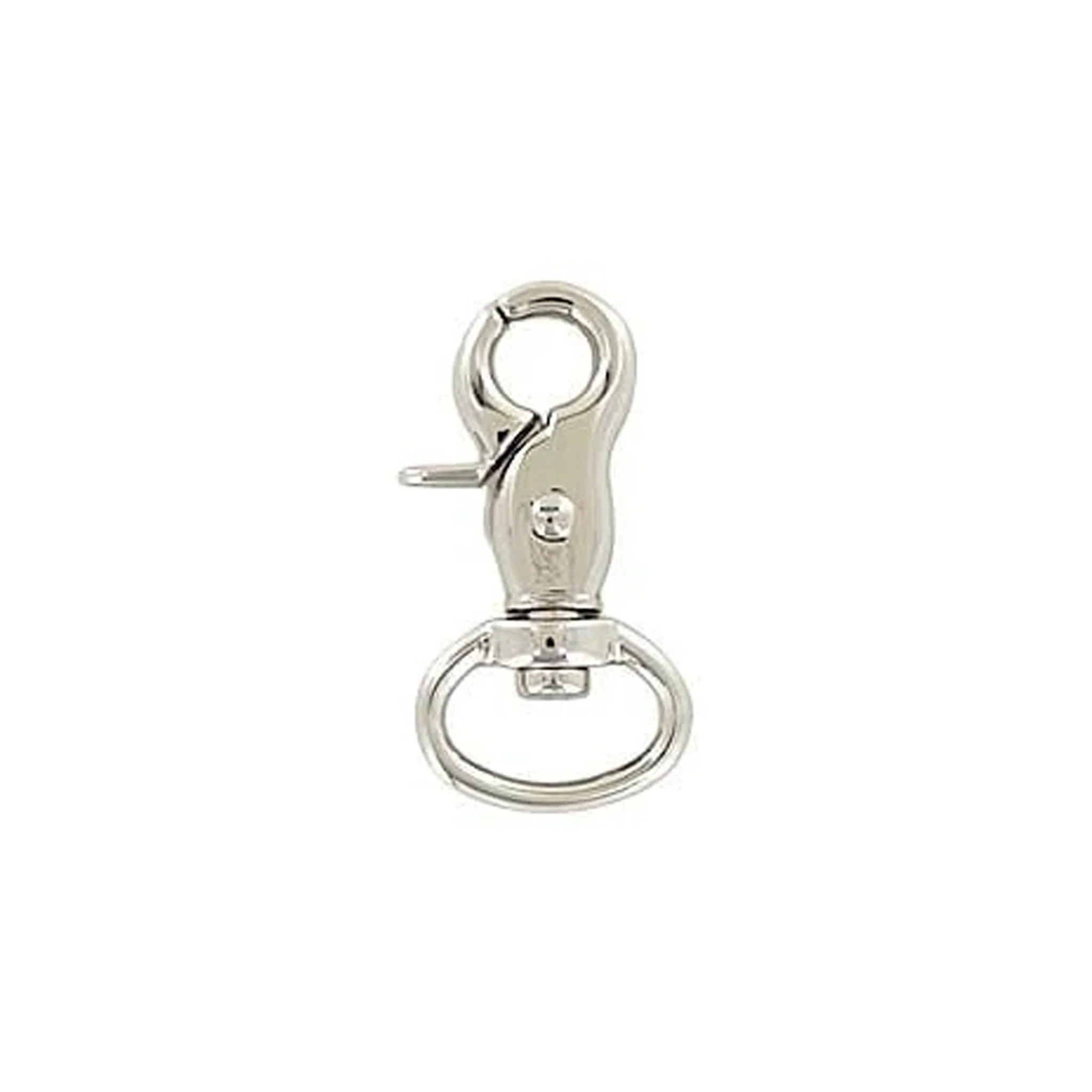 1/2" Shiny Nickel, Trigger  Swivel Snap Hook, Zinc Alloy-PK5, #P-2827-NIC