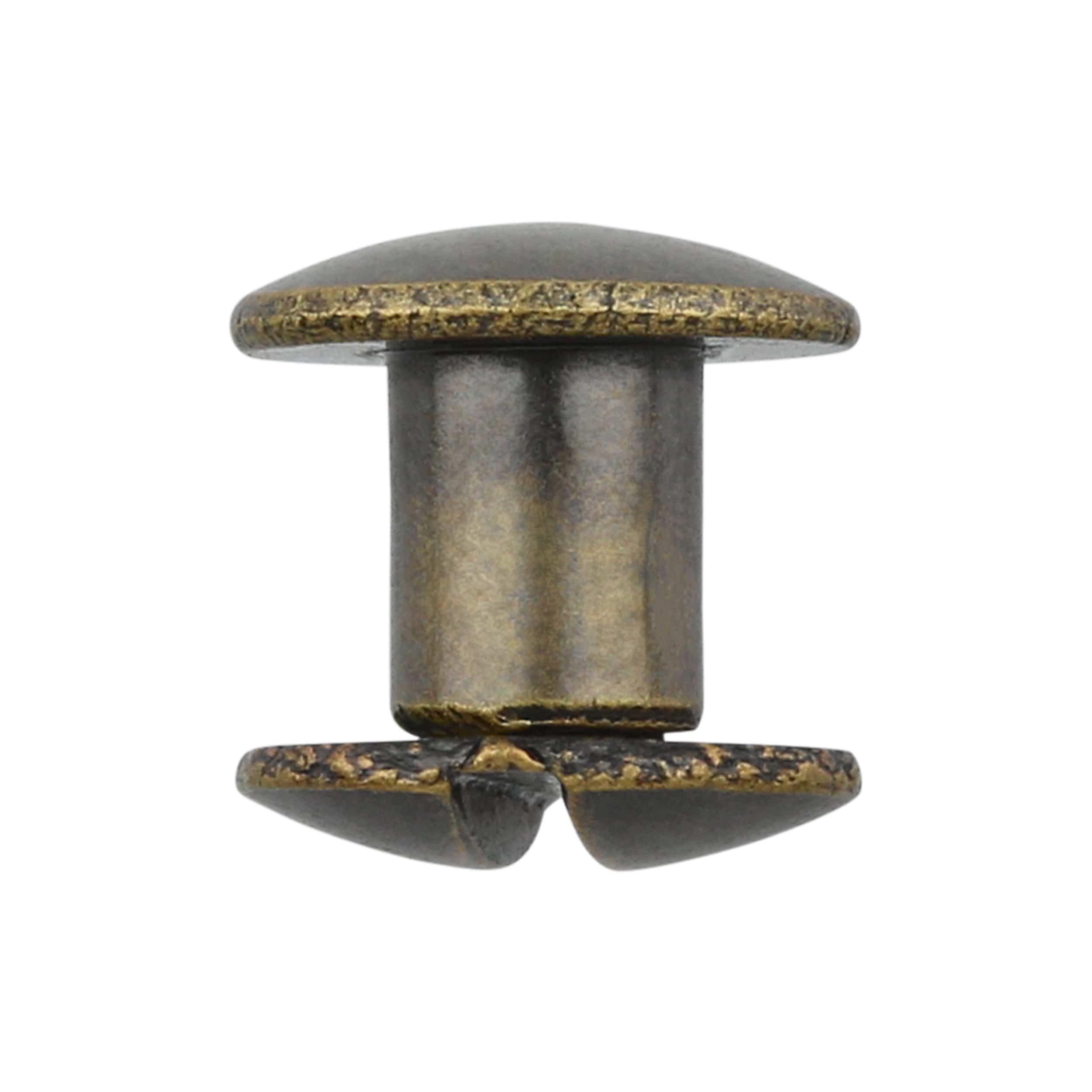 1/4" Antique Brass, Chicago Screw, Solid Brass PK10, #L-156-1-4-ANTB