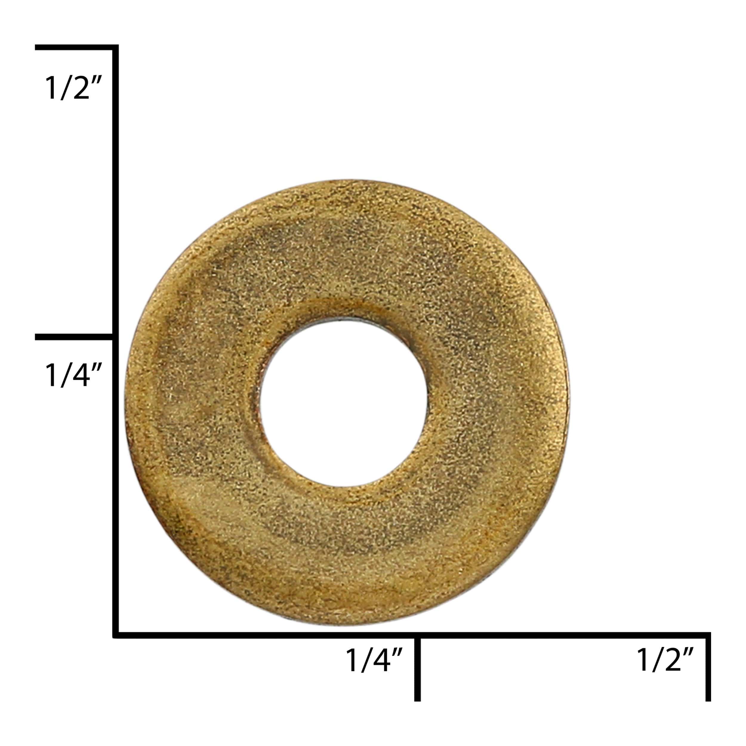 1/4" Antique Brass, Washer, Steel - 12pk, #T-117-ANTB