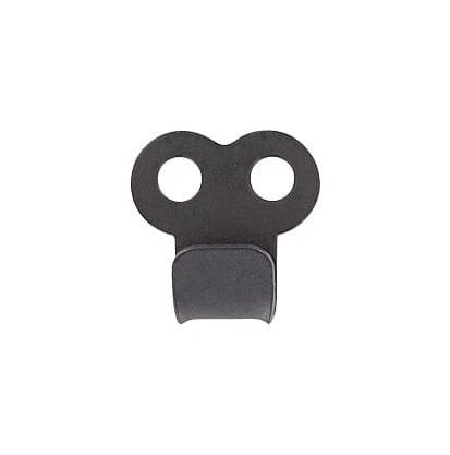 1/4" Black, Boot Lace Hook with Double Rivet Holes, Steel, #A-309-BLK