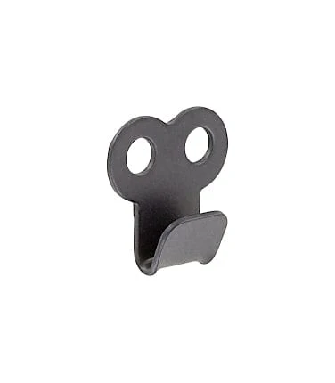 1/4" Black, Boot Lace Hook with Double Rivet Holes, Steel, #A-309-BLK