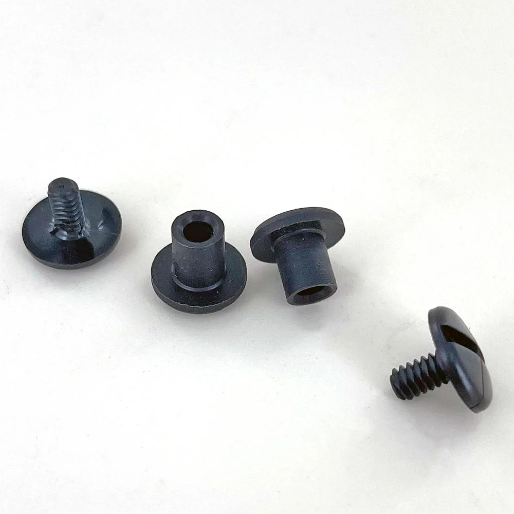 1/4" Black, Post & Cap, Plastic-PK10, #L-1694-1-4