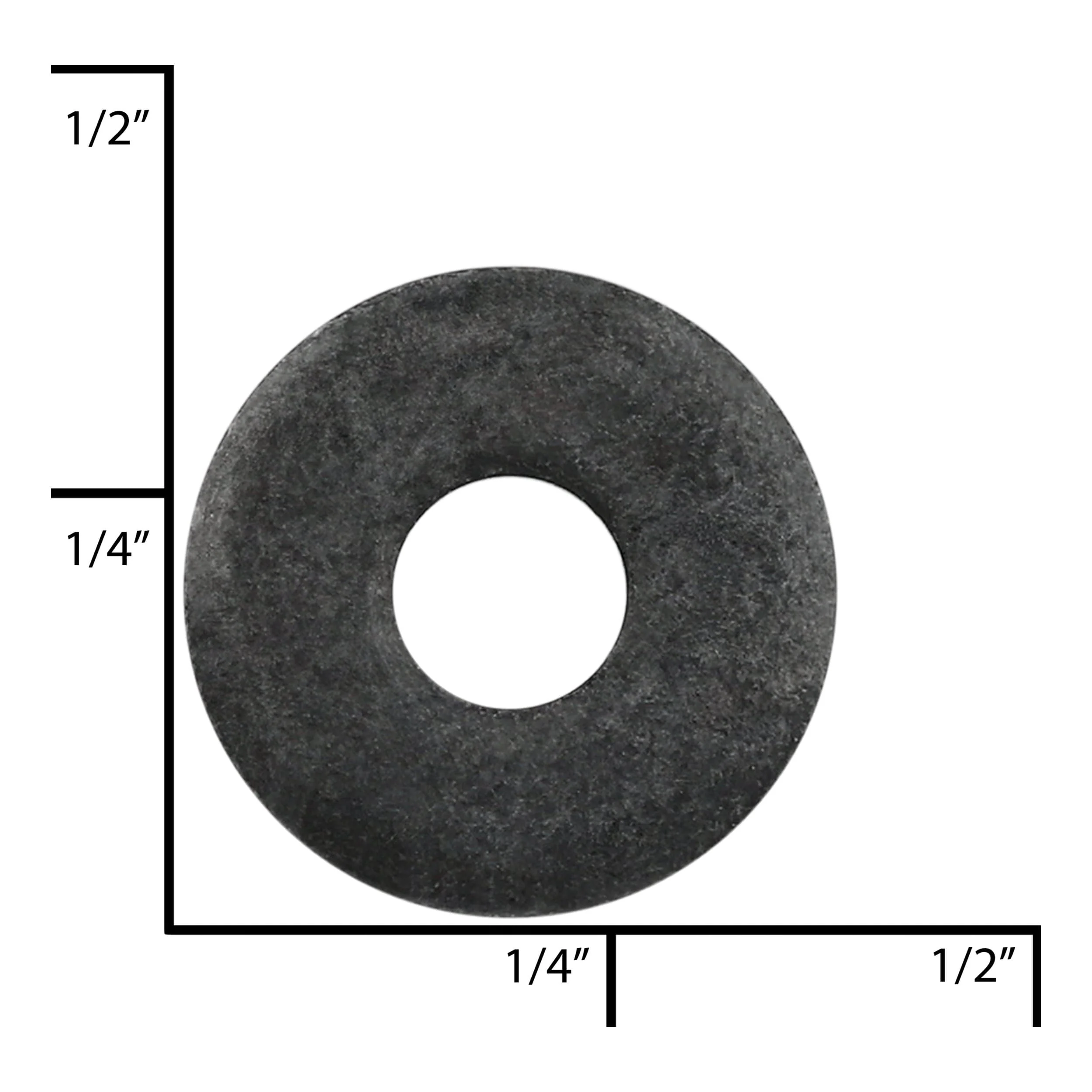 1/4" Black, Washer, Steel - 12 pk, #T-117-BLK