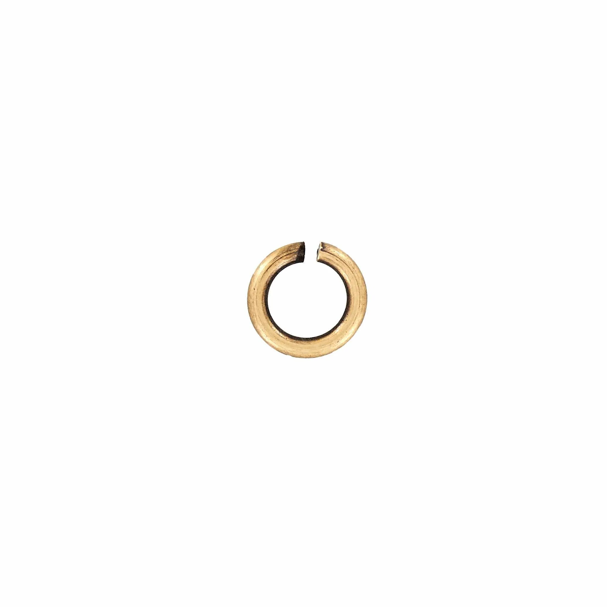 1/4" Brass Oxide, Split Round Jump Ring, Solid Brass, #P-3244-BRS-OX