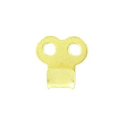 1/4" Brass, Boot Lace Hook with Double Rivet Holes, Steel, #A-309-BP