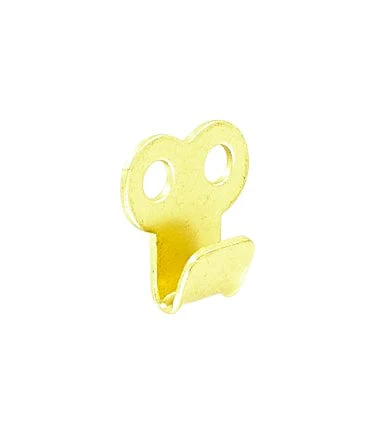 1/4" Brass, Boot Lace Hook with Double Rivet Holes, Steel, #A-309-BP