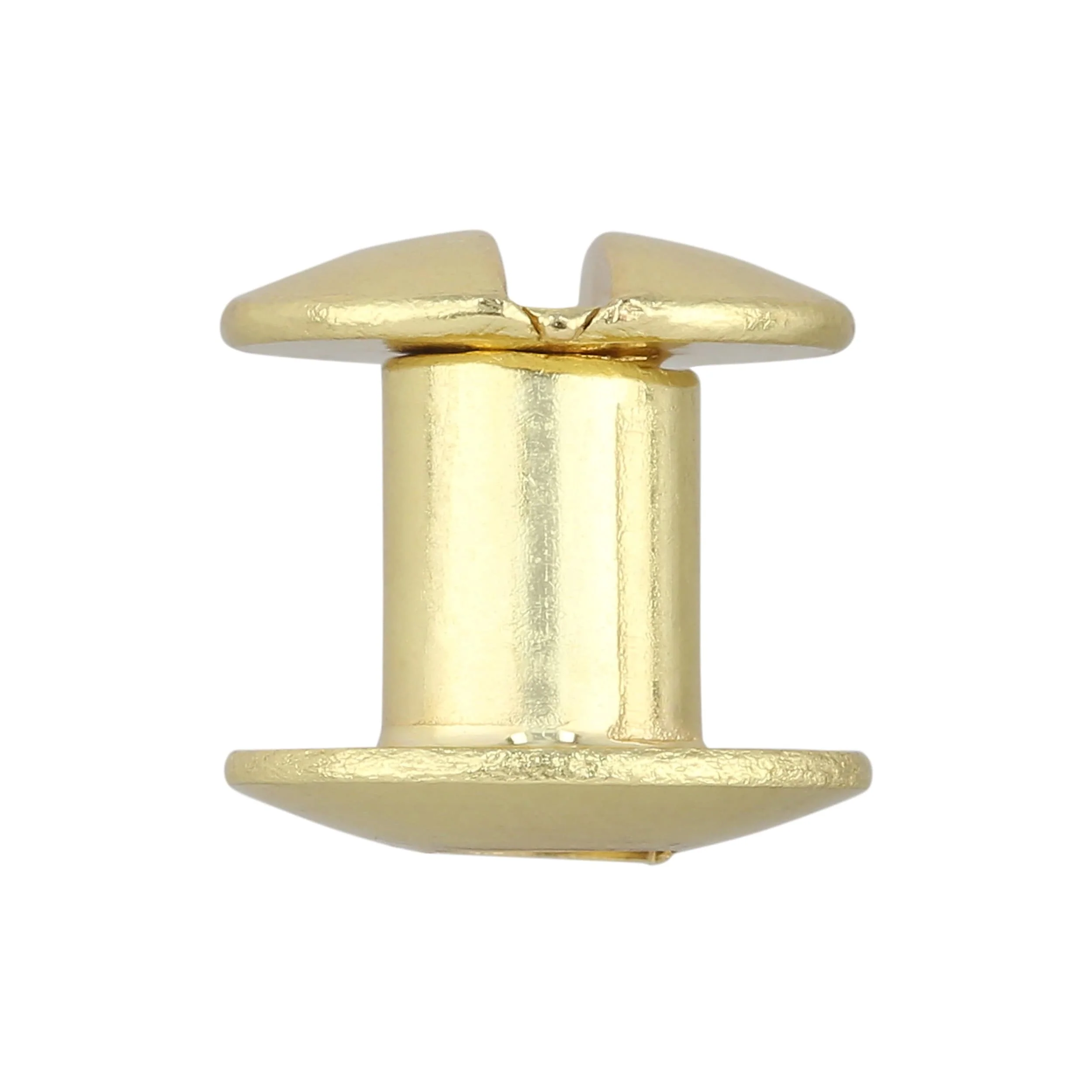 1/4" Brass, Open Hole Chicago Screw, Solid Brass PK10, #L-156OH-1-4-BP