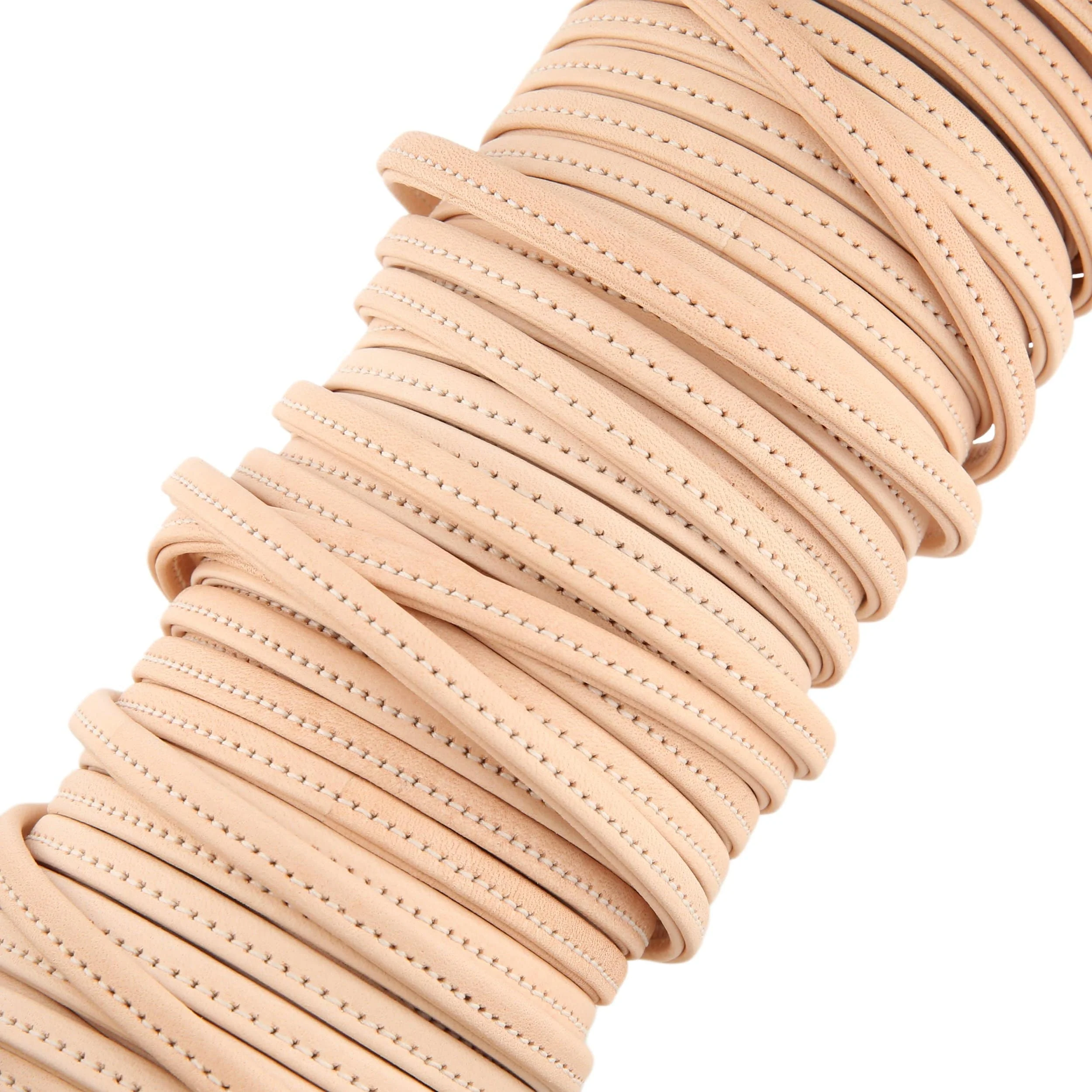 1/4" Natural Russet, Tubular Strapping, Leather, #CALF-1-4-RUS