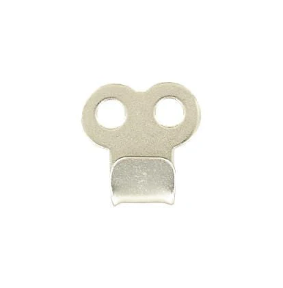 1/4" Nickel, Boot Lace Hook with Double Rivet Holes, Steel, #A-309-NP