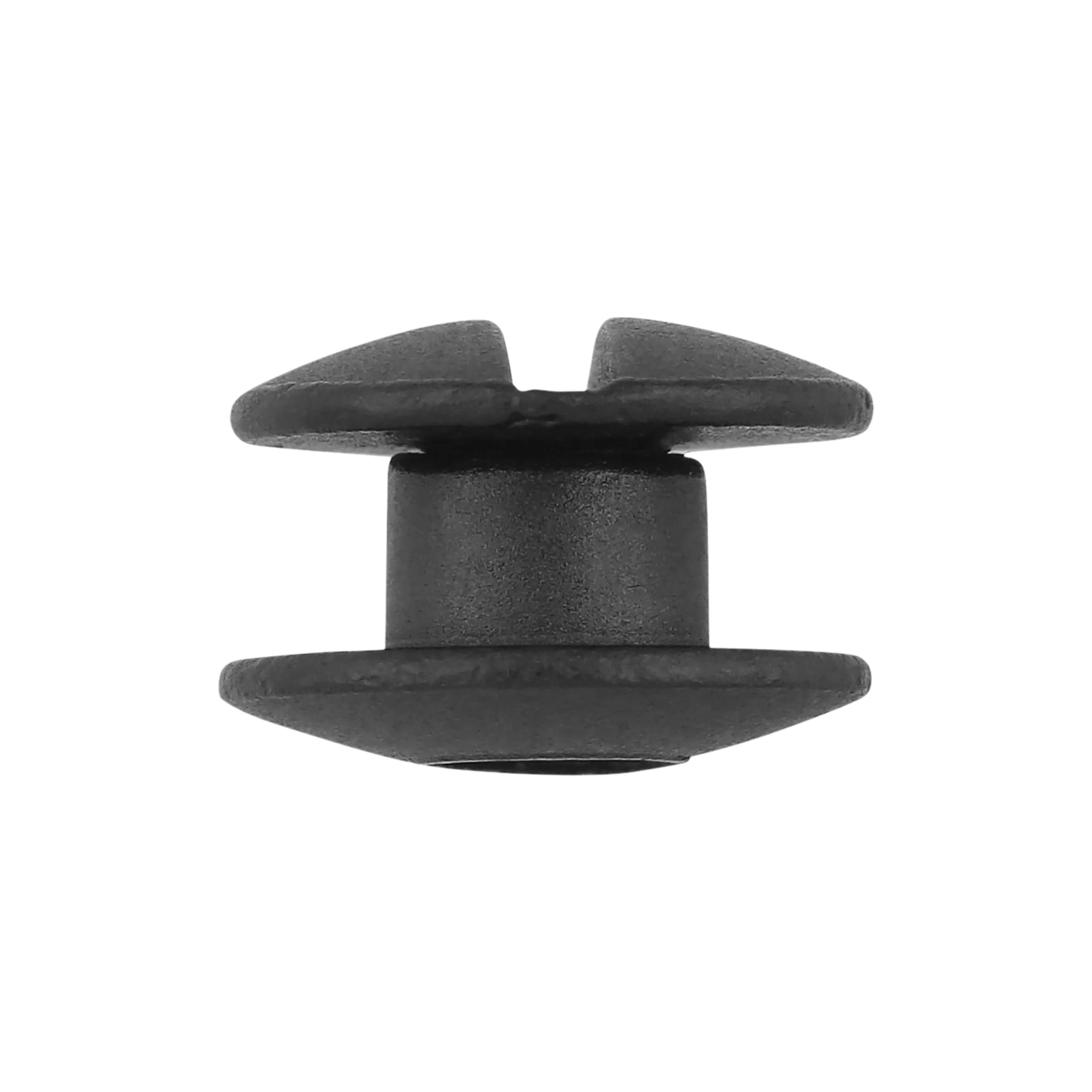 1/8" Black, Open Hole Chicago Screw, Solid Brass PK10, #L-156OH-1-8-BLK