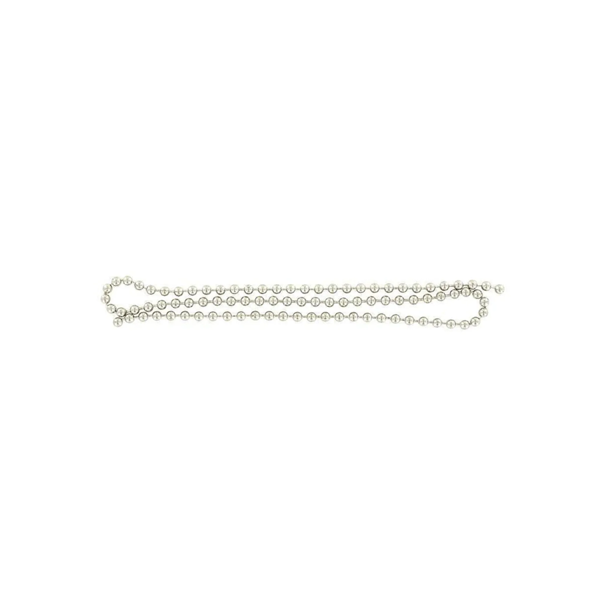1/8" Nickel, Beaded Key Chain, Steel, #BEADED-NP