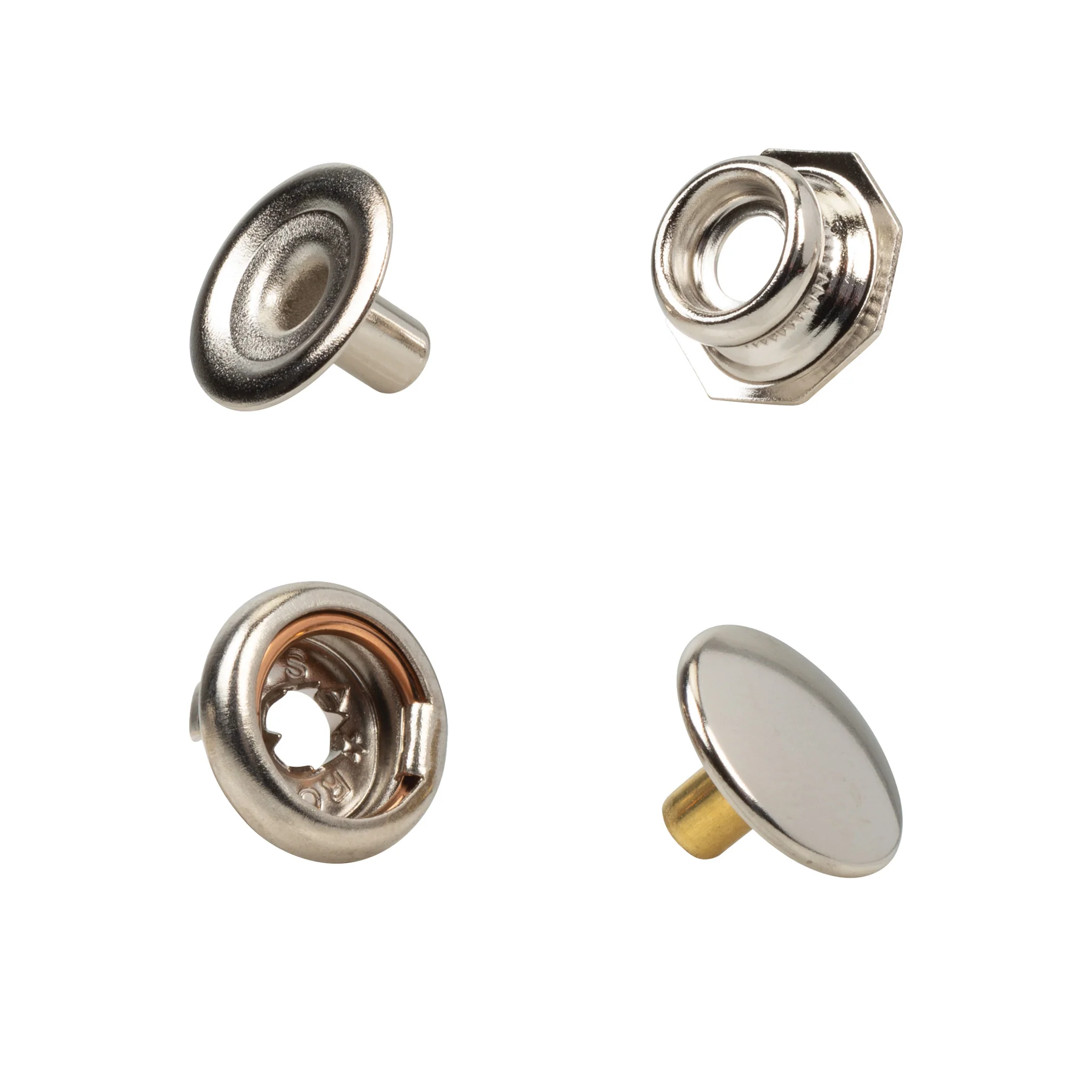 10-Pack of #2207 Locking Snaps Nickel Plated