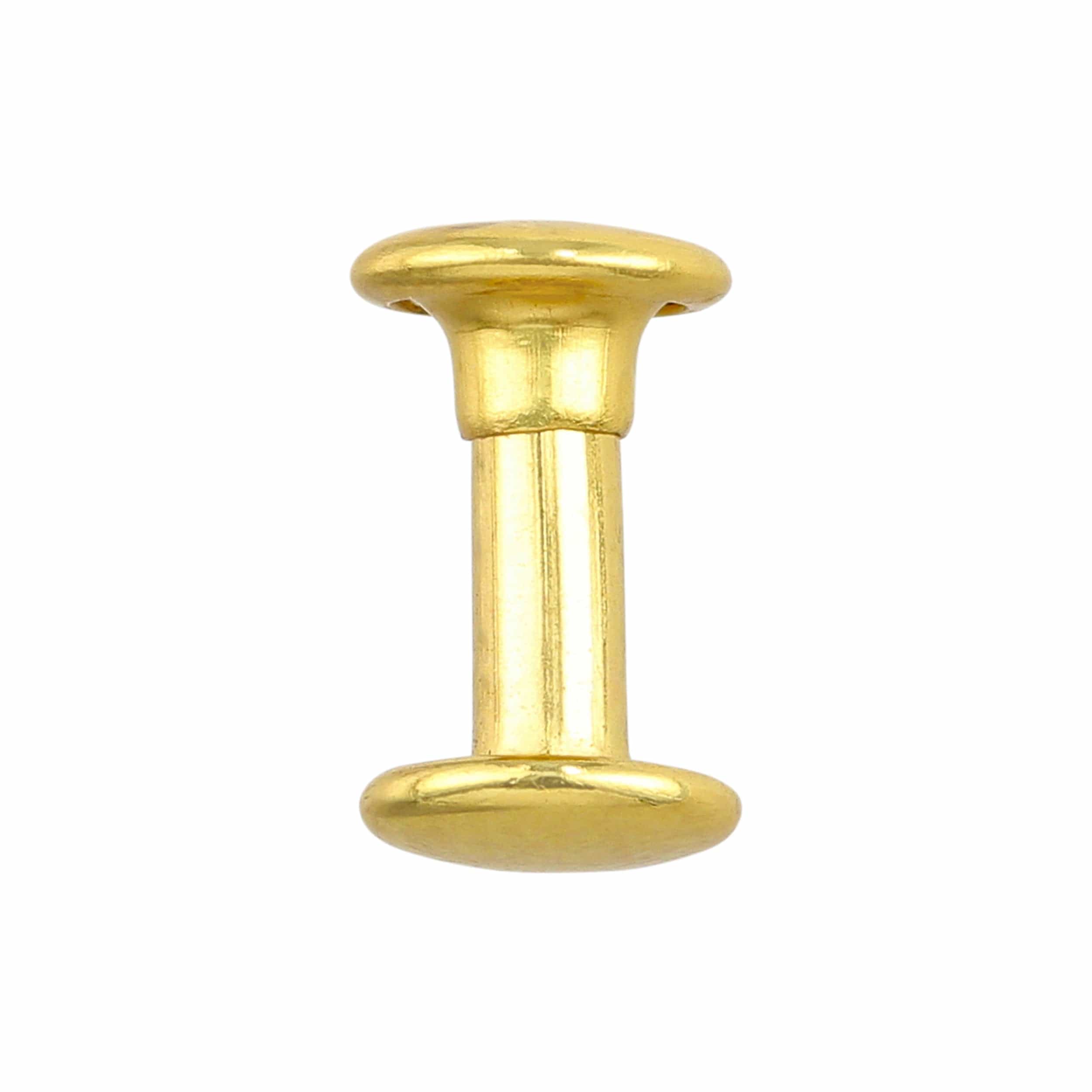 10mm Gold, Double Cap Jiffy Rivet, Iron - PK100, #A-339-GOLD