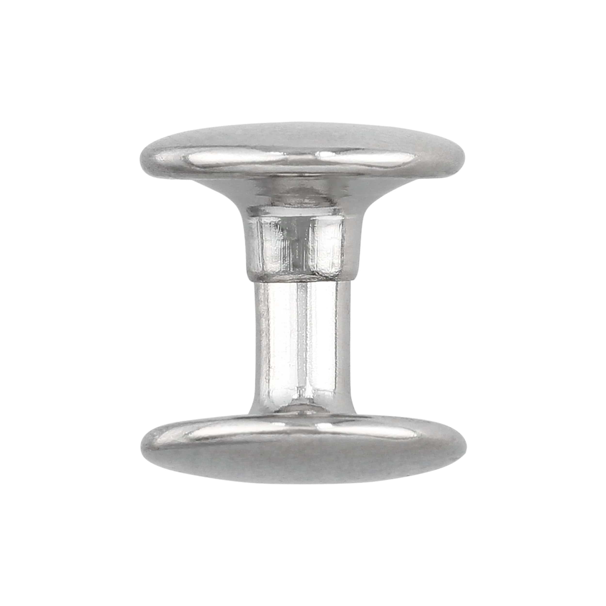 10mm Nickel, Double Cap Jiffy Rivets, Iron - PK100, #A-311-NP