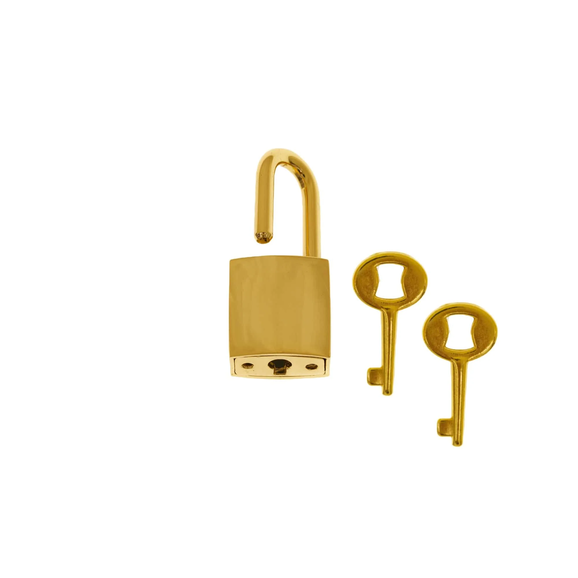 11/16" Shiny Gold, Padlock, Zinc Alloy, #L-2846-GOLD