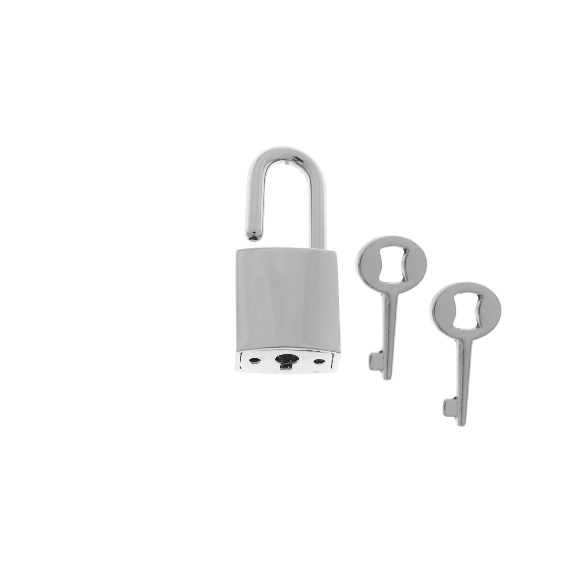 11/16" Shiny Nickel, Padlock, Zinc Alloy, #L-2846-NIC