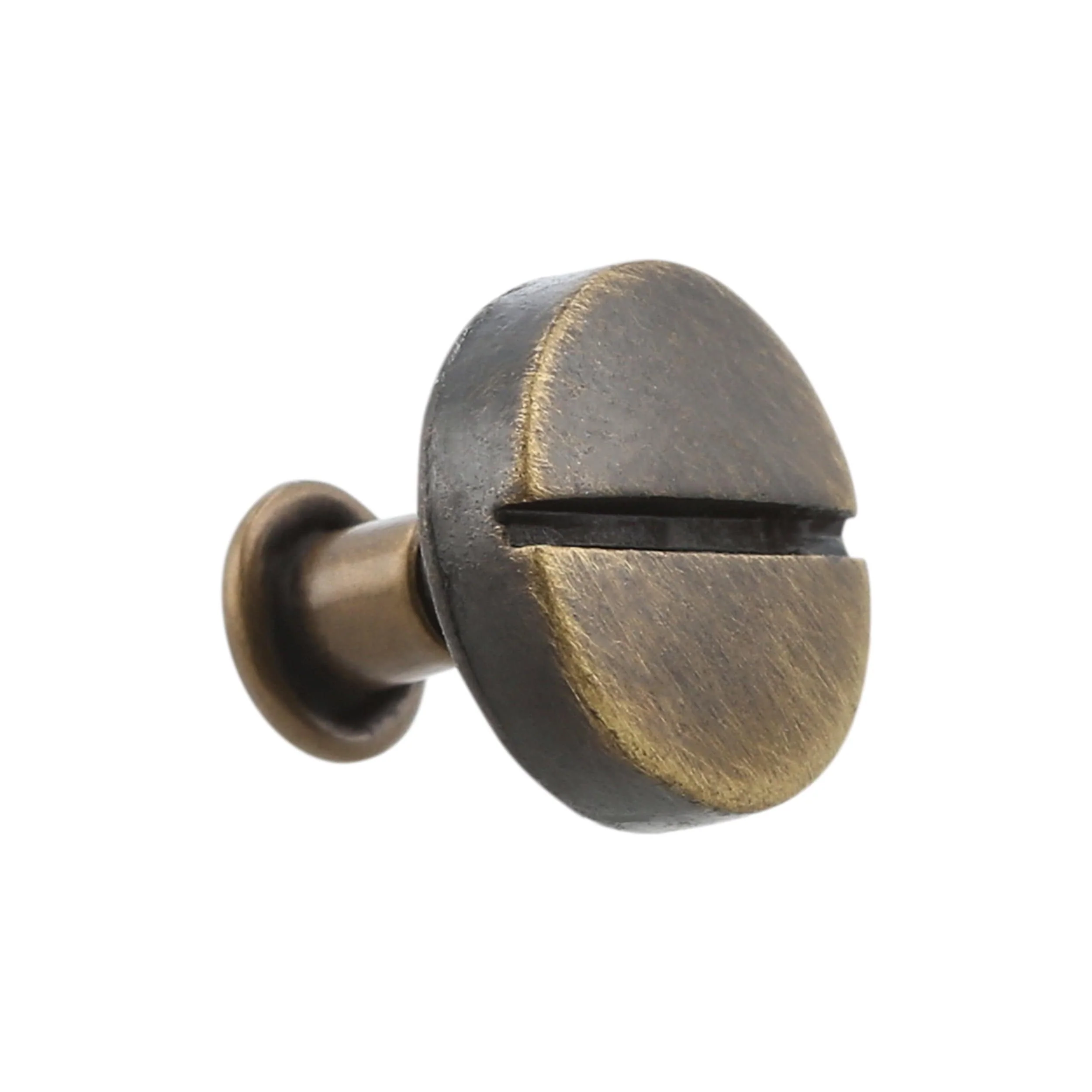 11mm Antique Brass, Flat Screw Top Rivet Stud, Steel, #P-2851-ANTB